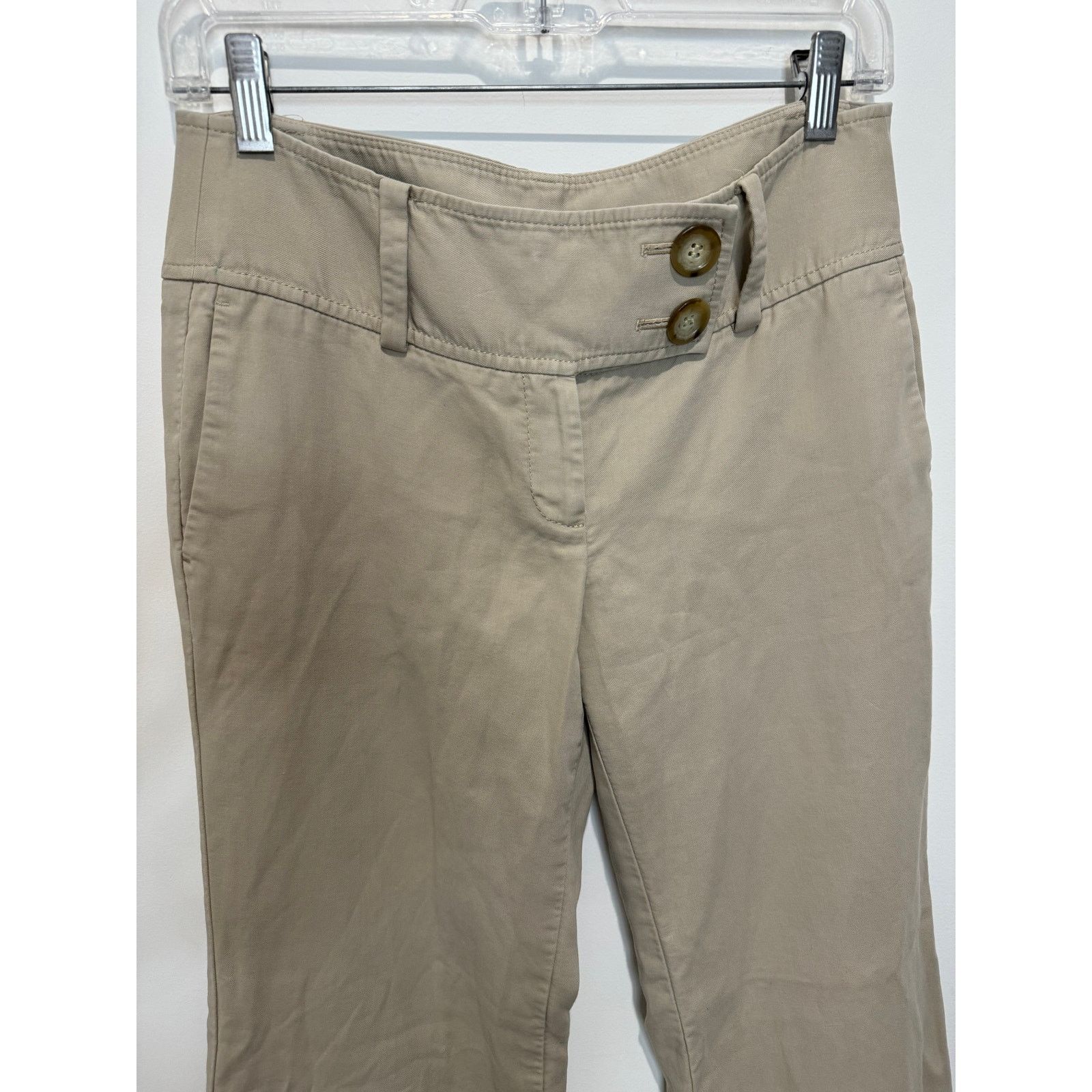 Ann Taylor Y2K Ann Taylor Lindsay Wide Leg Chino Khaki Pants Size 4 Size 27" / US 4 / IT 40 - 2 Thumbnail