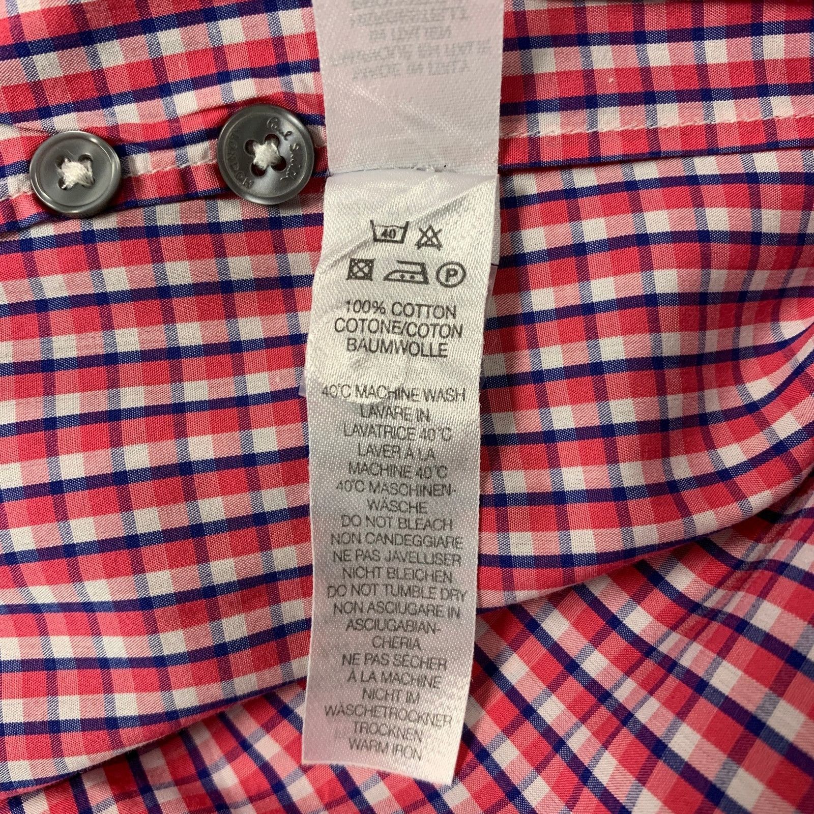 Paul Smith Size L Red & White Blue Checkered Cotton Long Sleeve Shirt Size US L / EU 52-54 / 3 - 6 Thumbnail
