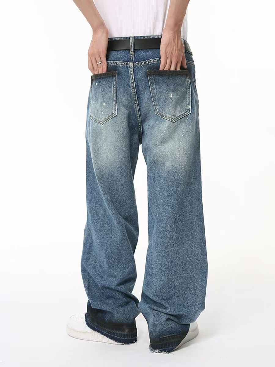 Japanese Brand × Jean Vintage washed and graffitied baggy jeans Size US 30 / EU 46 - 2 Thumbnail