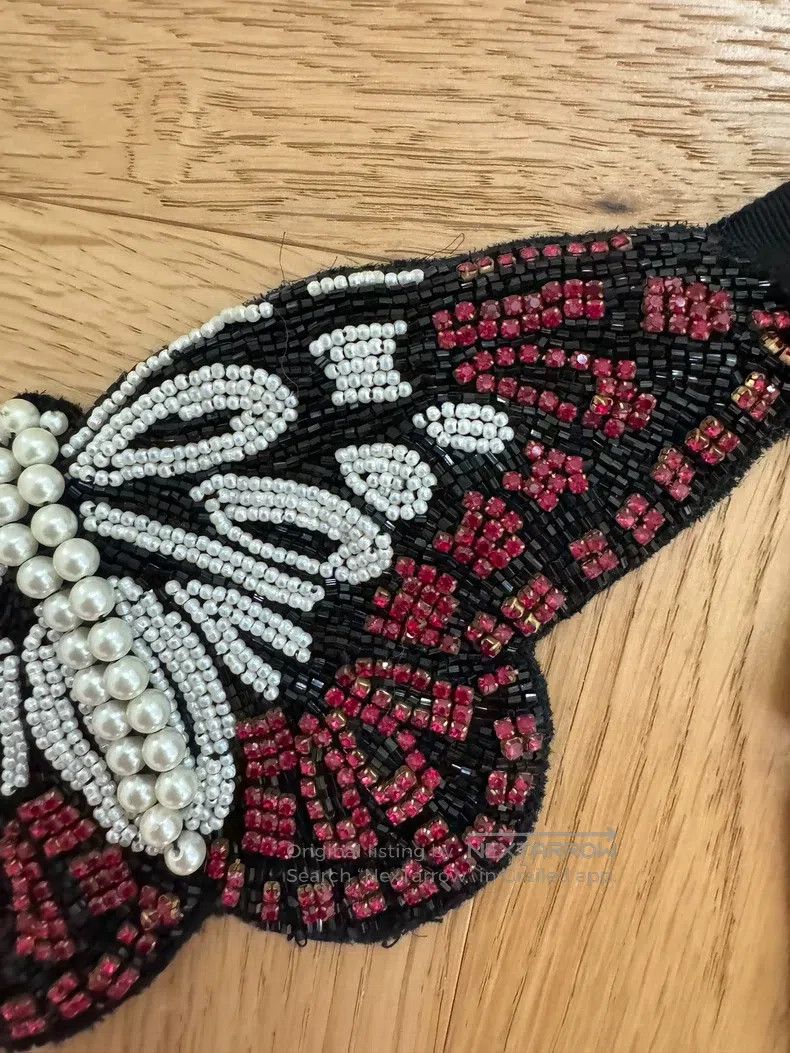 Dries Van Noten Dries Van Noten Heavy Embroidered Beaded Butterfly Necklac Size ONE SIZE - 3 Thumbnail