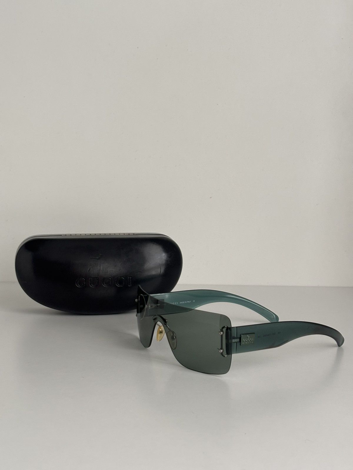 Gucci Gucci rimless sunglasses transparent green vintage luxury Size ONE SIZE - 10 Thumbnail