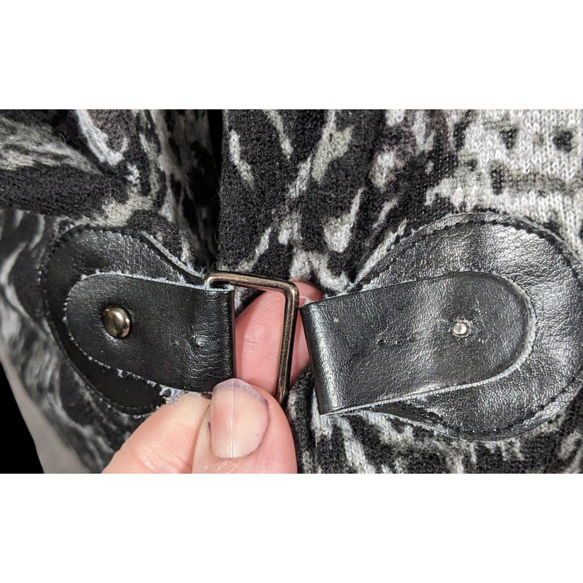 Other Dressbarn Black And Grey Abstract Print Cardigan Size L / US 10 / IT 46 - 8 Thumbnail