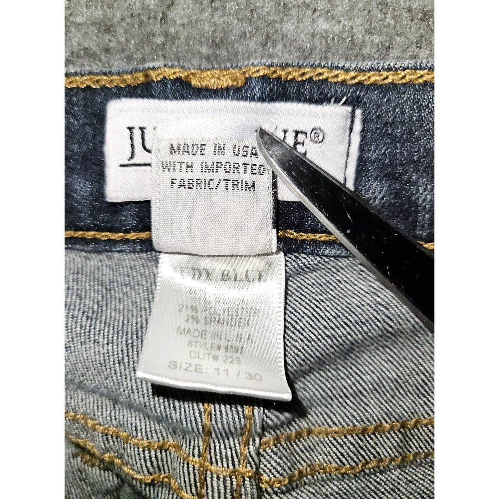 Vintage Judy Blue Jeans Skinny Ankle Juniors 11/30 Mid Rise Stretch Made in USA Preppy Size 32" / US 10 / IT 46 - 3 Thumbnail