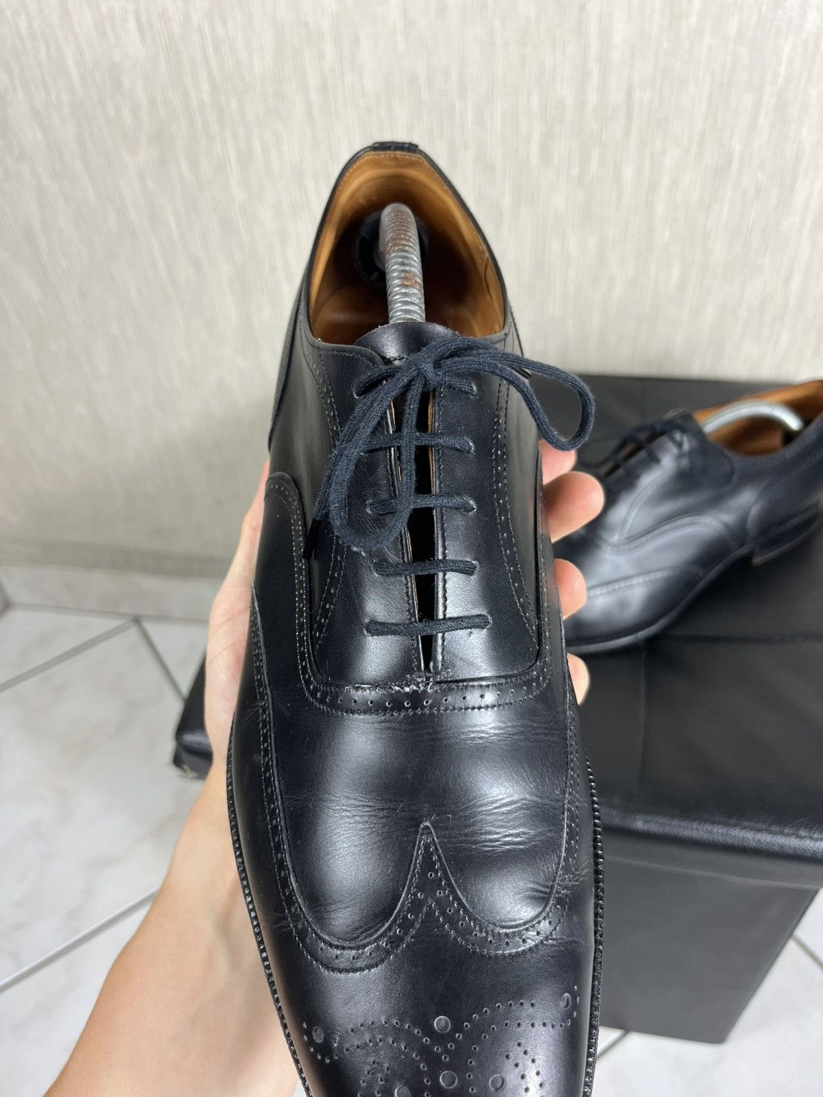 Church's × Vintage Vintage Church’s oxford brogues bordeaux leather shoes Size US 11.5 / EU 44-45 - 6 Thumbnail