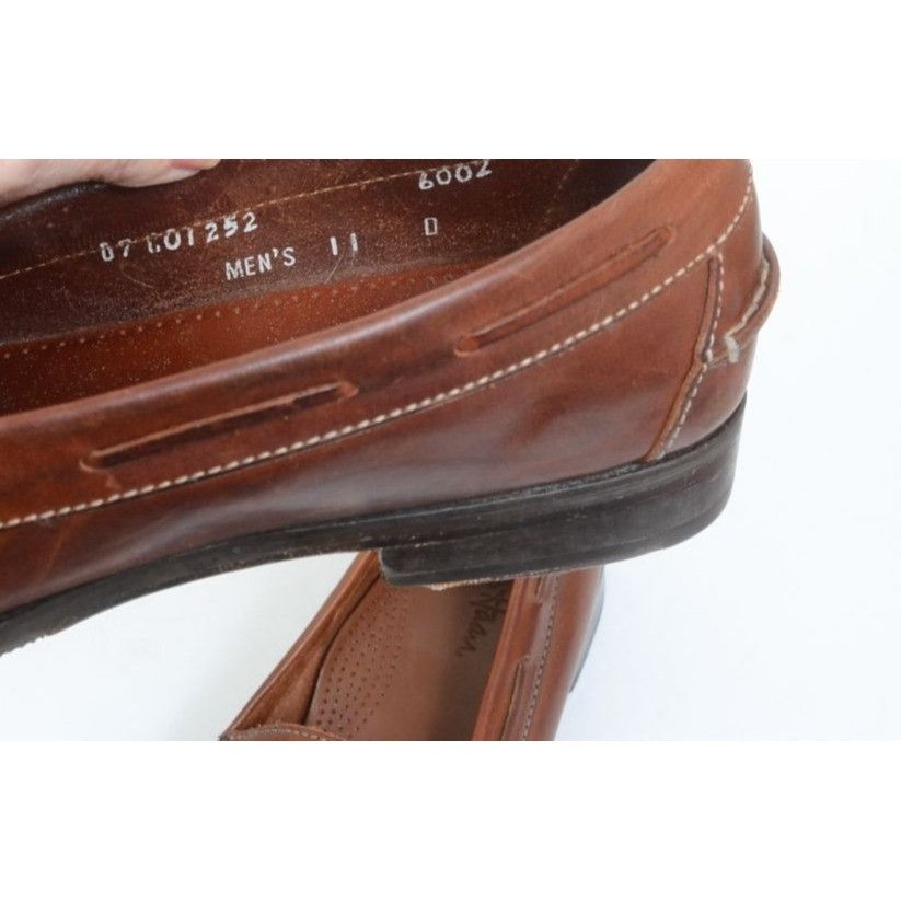 Cole Haan Cole Haan Mens Size 11D Brown Leather Tassles Pinch Loafers Size US 11 / EU 44 - 9 Thumbnail