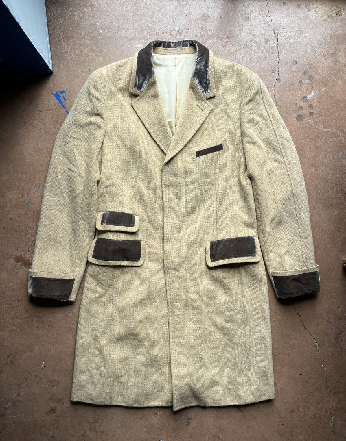 Paul smith angora wool chester coat