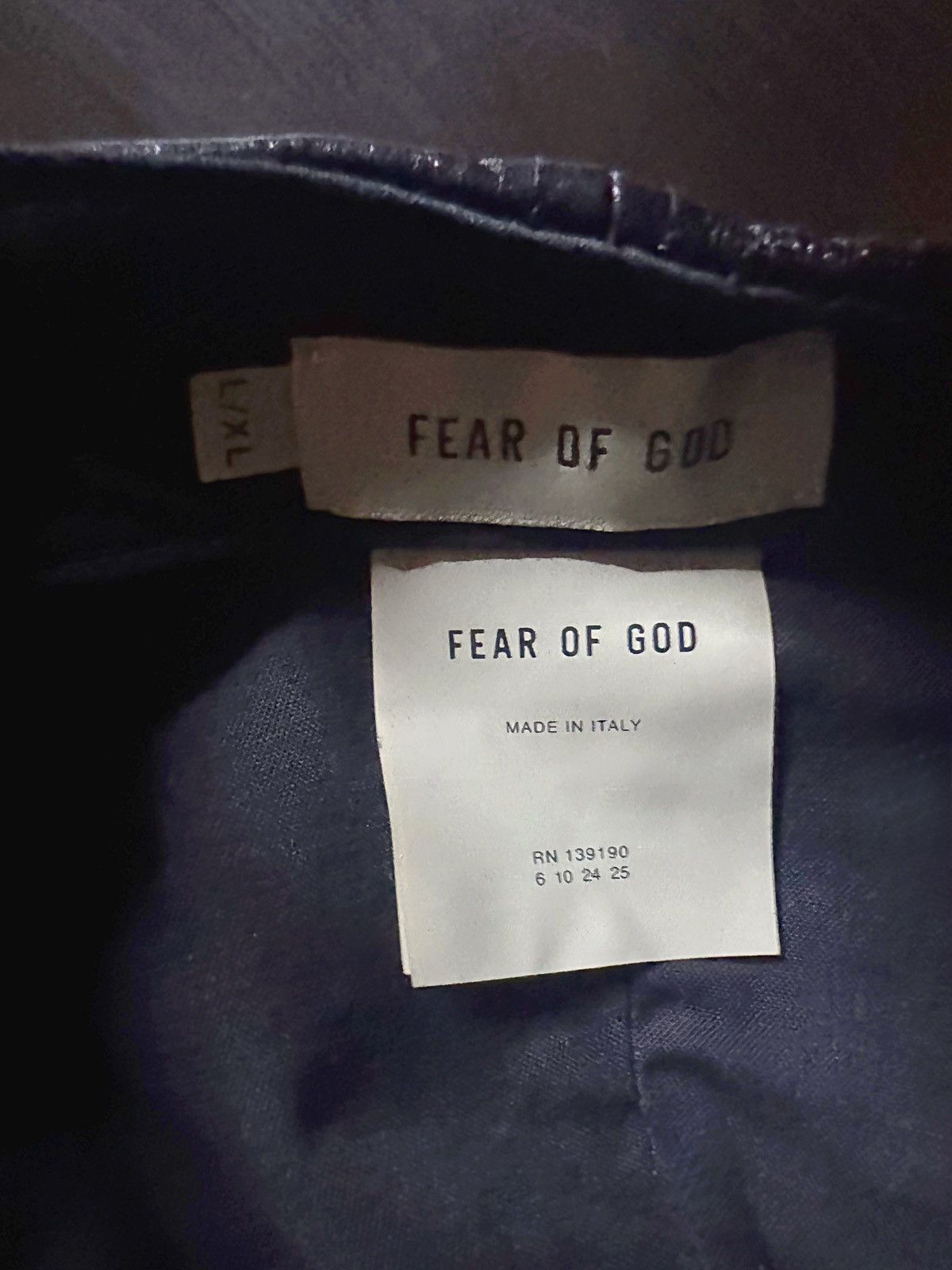Fear of God Fear of God Textured Leather Baseball Cap Size 40 - 10 Thumbnail