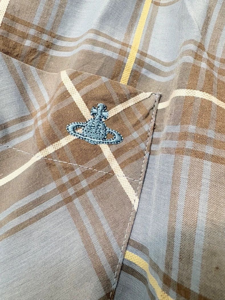 Vivienne Westwood Vivienne Westwood Light blue and brown checkered tie dress Size M / US 6-8 / IT 42-44 - 3 Thumbnail