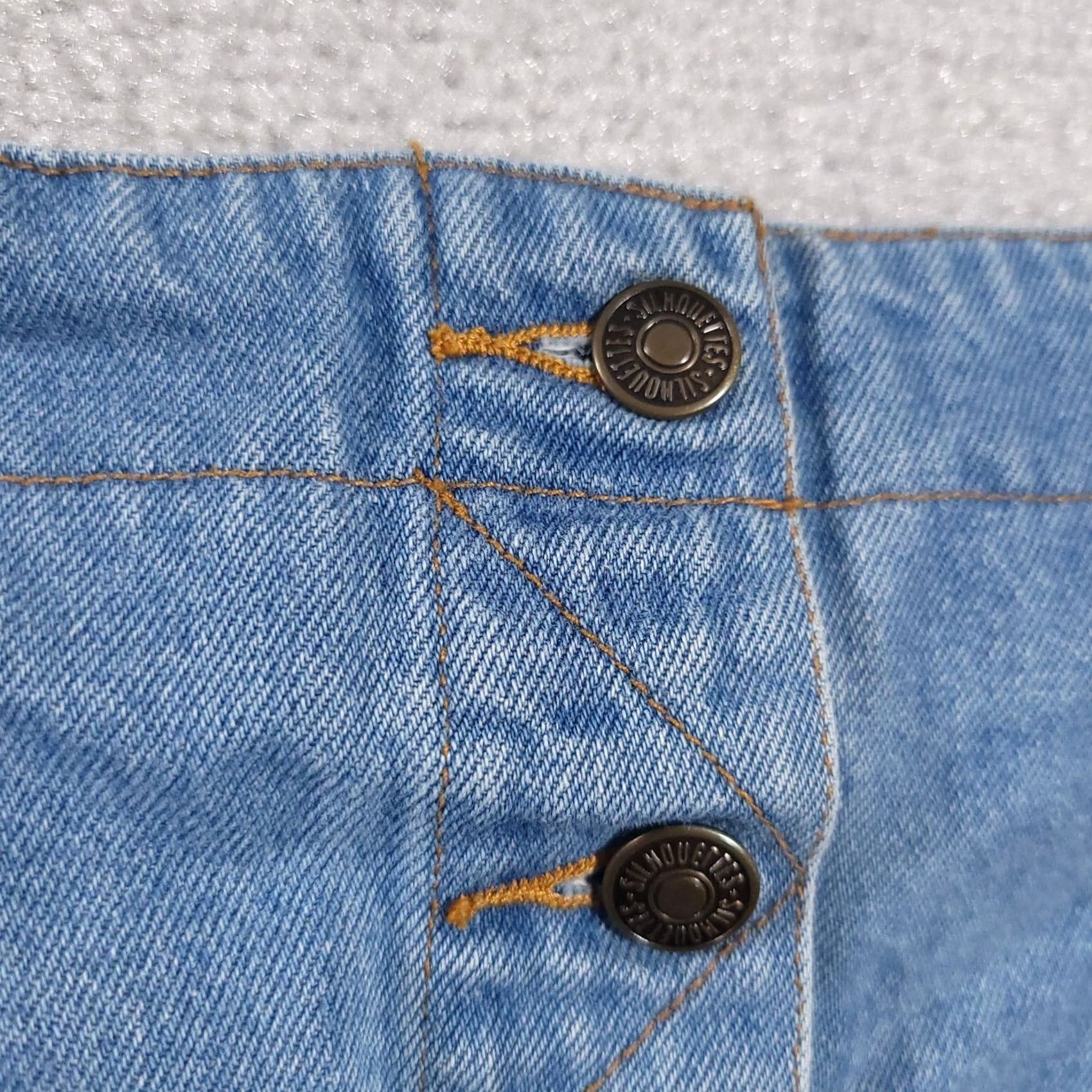 Silhouette Vintage Silhouette Denim Skirt Womens 40" Waist Elastic Pockets Blue Cotton Size 27" / US 4 / IT 40 - 3 Thumbnail