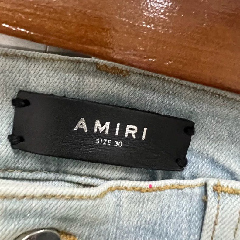 Amiri Amiri splashed distressed denim jeans Size US 30 / EU 46 - 2 Thumbnail