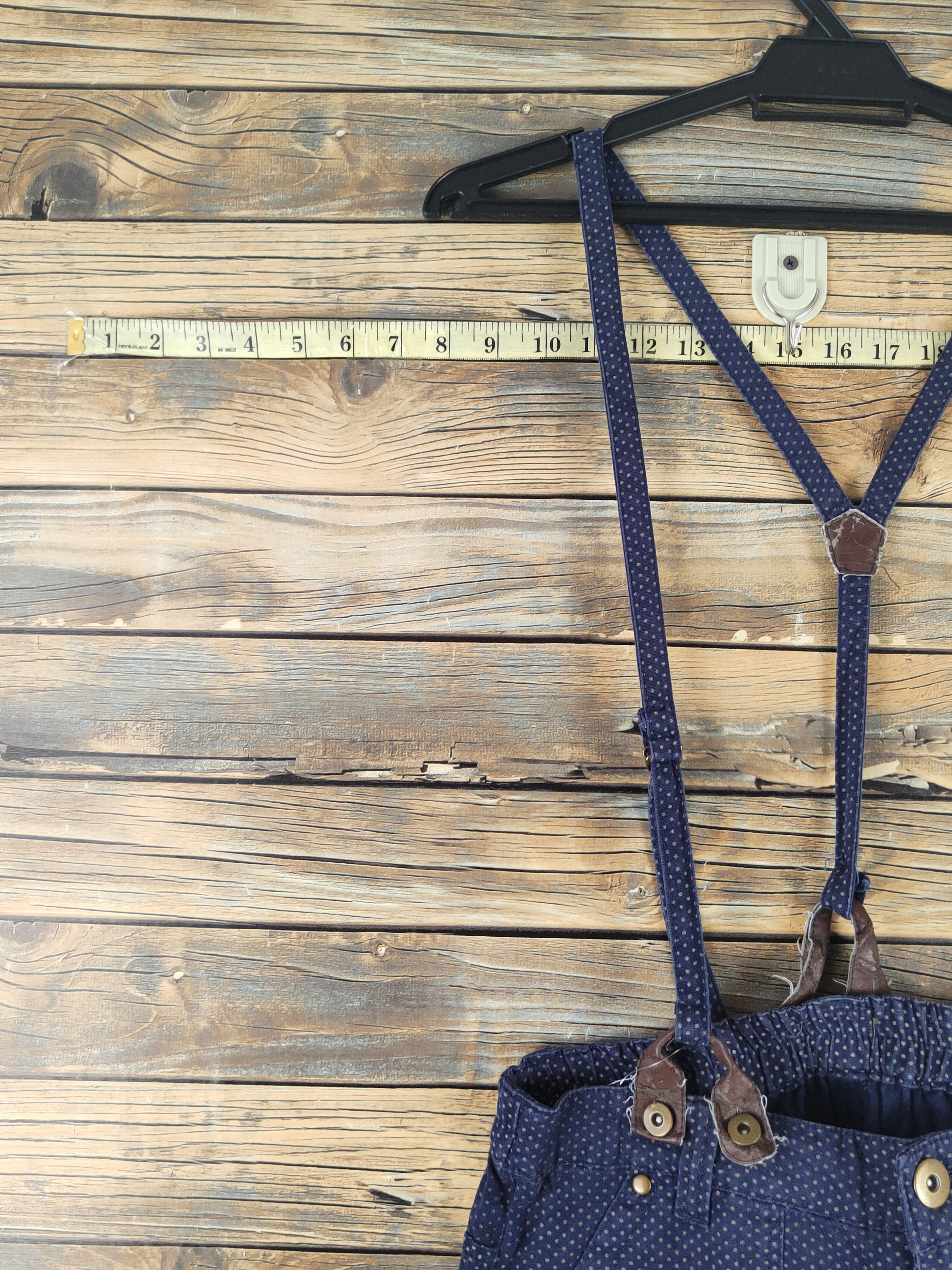 Japanese Brand × Vintage DL Japanese Brand Navy Suspender Pants #1112 Size 28" / US 6 / IT 42 - 3 Thumbnail