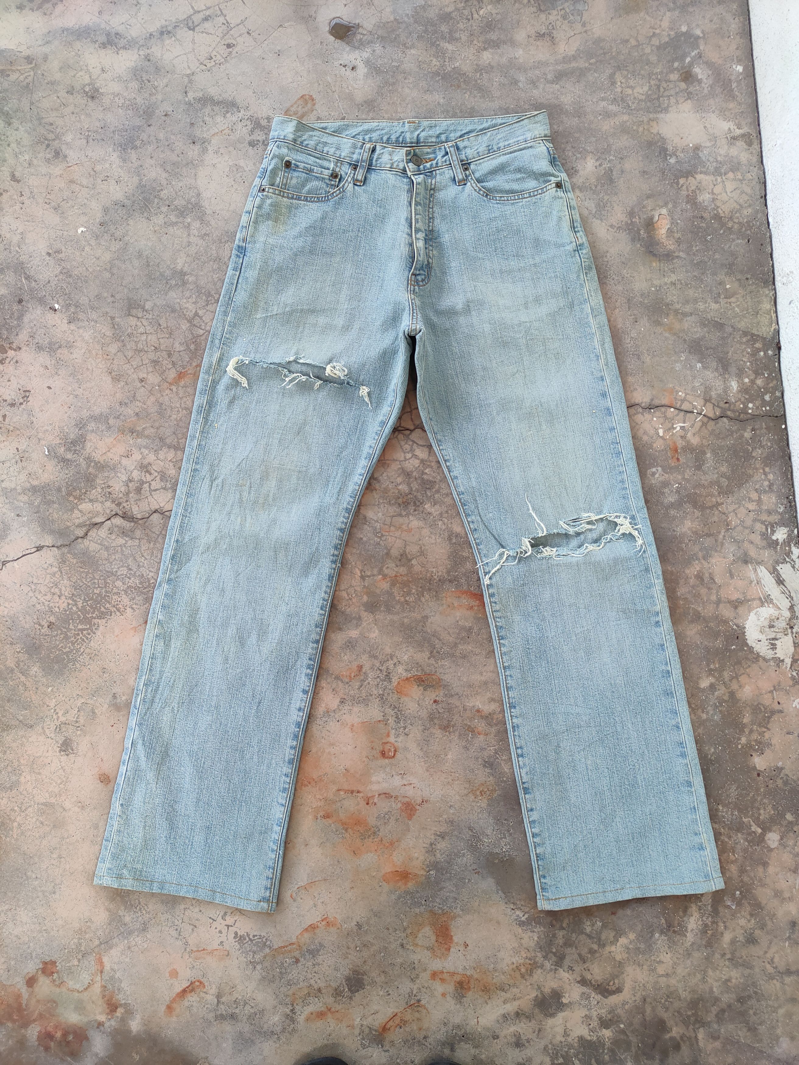 Japanese Brand × Jean × Vintage W30 VINTAGE JAPANESE FADED RIPPED DISTRESSED JEANS PANTS Size US 30 / EU 46 - 1 Thumbnail