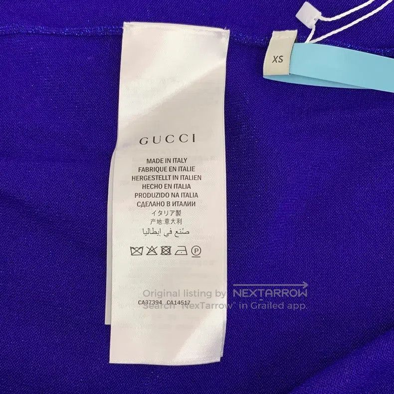 Gucci Gucci Dark blue glitter wool stand-up collar zipper long-s Size US XS / EU 42 / 0 - 6 Thumbnail