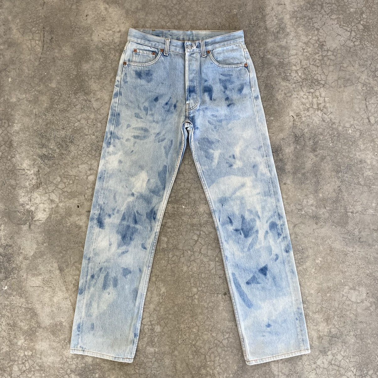 Levi's VTG Late 80’s Levis 501xx Acid Washed Blue Jeans Size US 28 / EU 44 - 3 Thumbnail