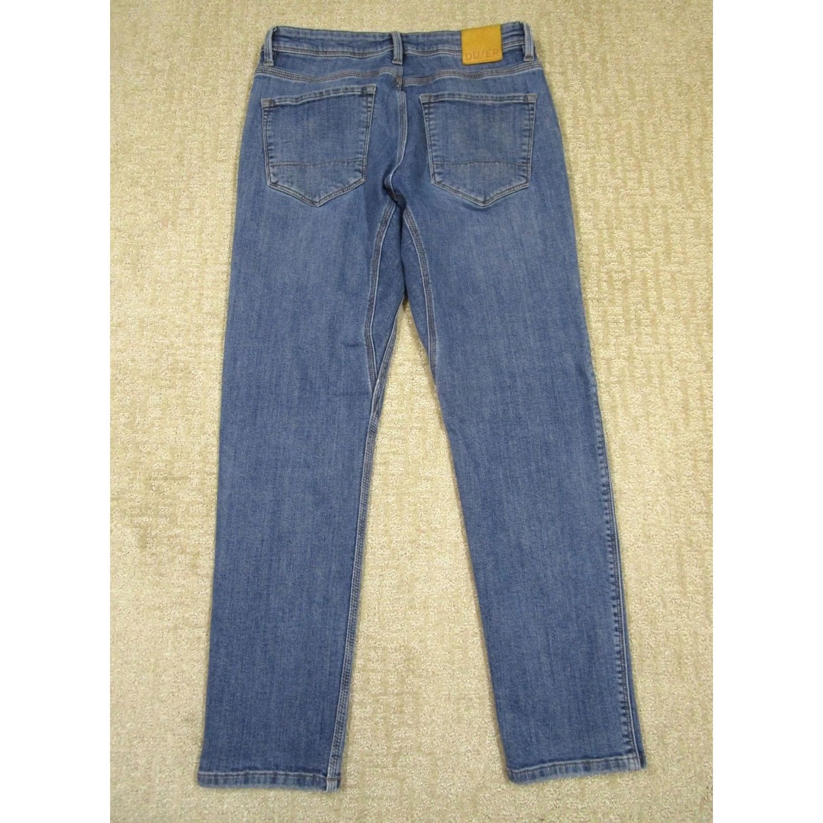 Denime DU/ER Jeans Men 32x30 Dark Wash Blue Slim Straight Jeans Denim 5-Pocket Logo Size US 32 / EU 48 - 3 Thumbnail