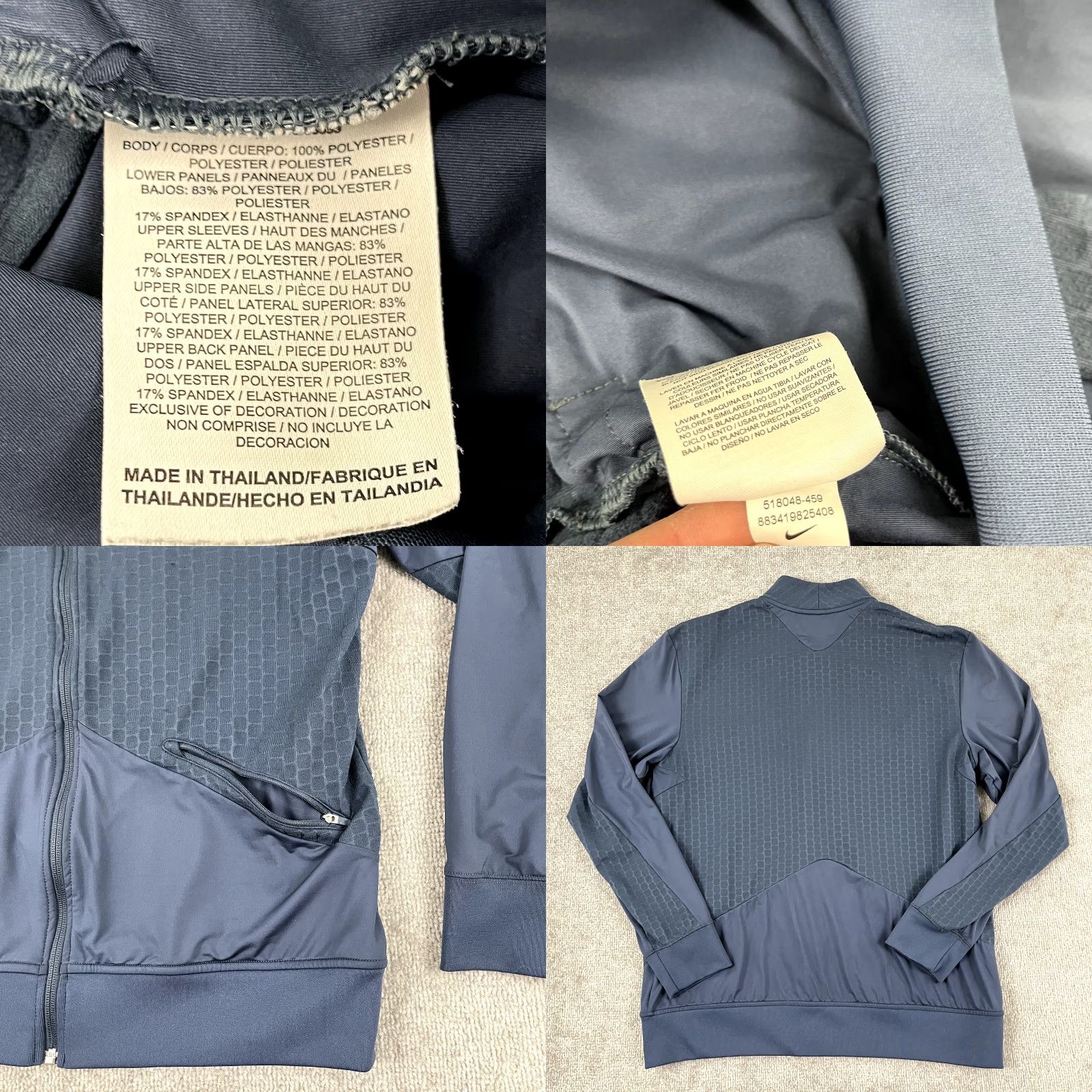 Nike Nike Shirt Mens Large Blue Tour Performance Golf Full Zip Pockets Dri-Fit Sport Size US L / EU 52-54 / 3 - 8 Thumbnail