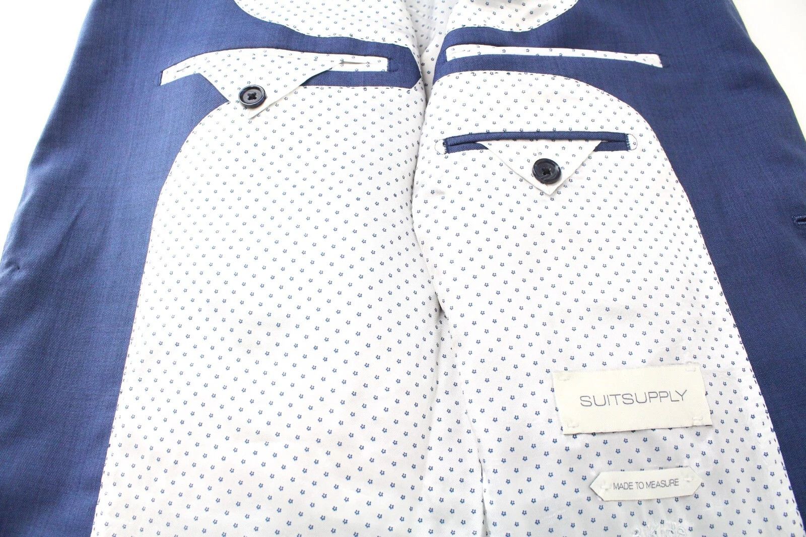 Suitsupply LAZIO UK44 Blue Wool Lined Blazer 59739 Size 44R - 5 Thumbnail