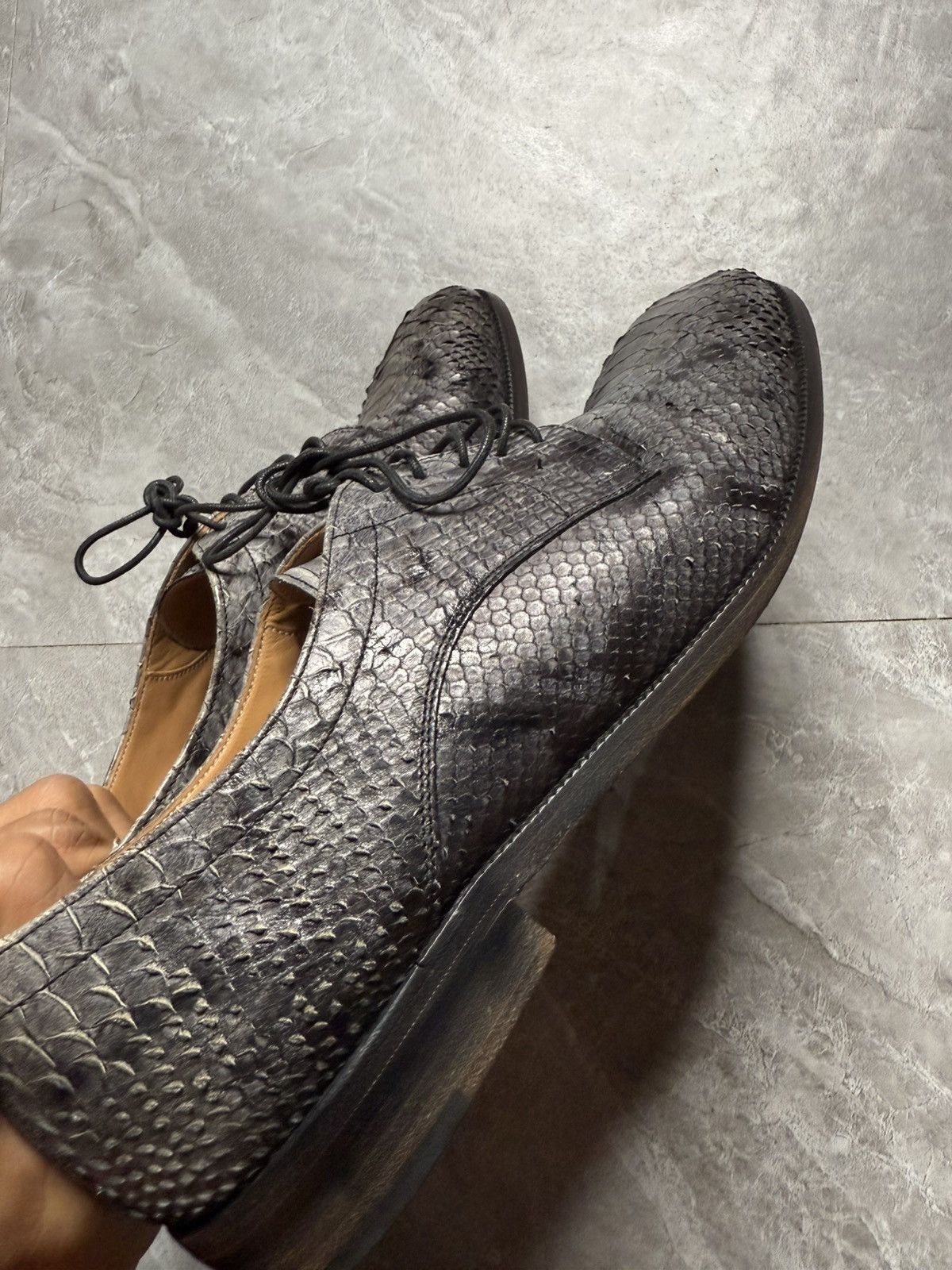 Maison Margiela Maison Margiela Line 22 Python Skin Derbies Size US 6 / EU 39 - 4 Thumbnail