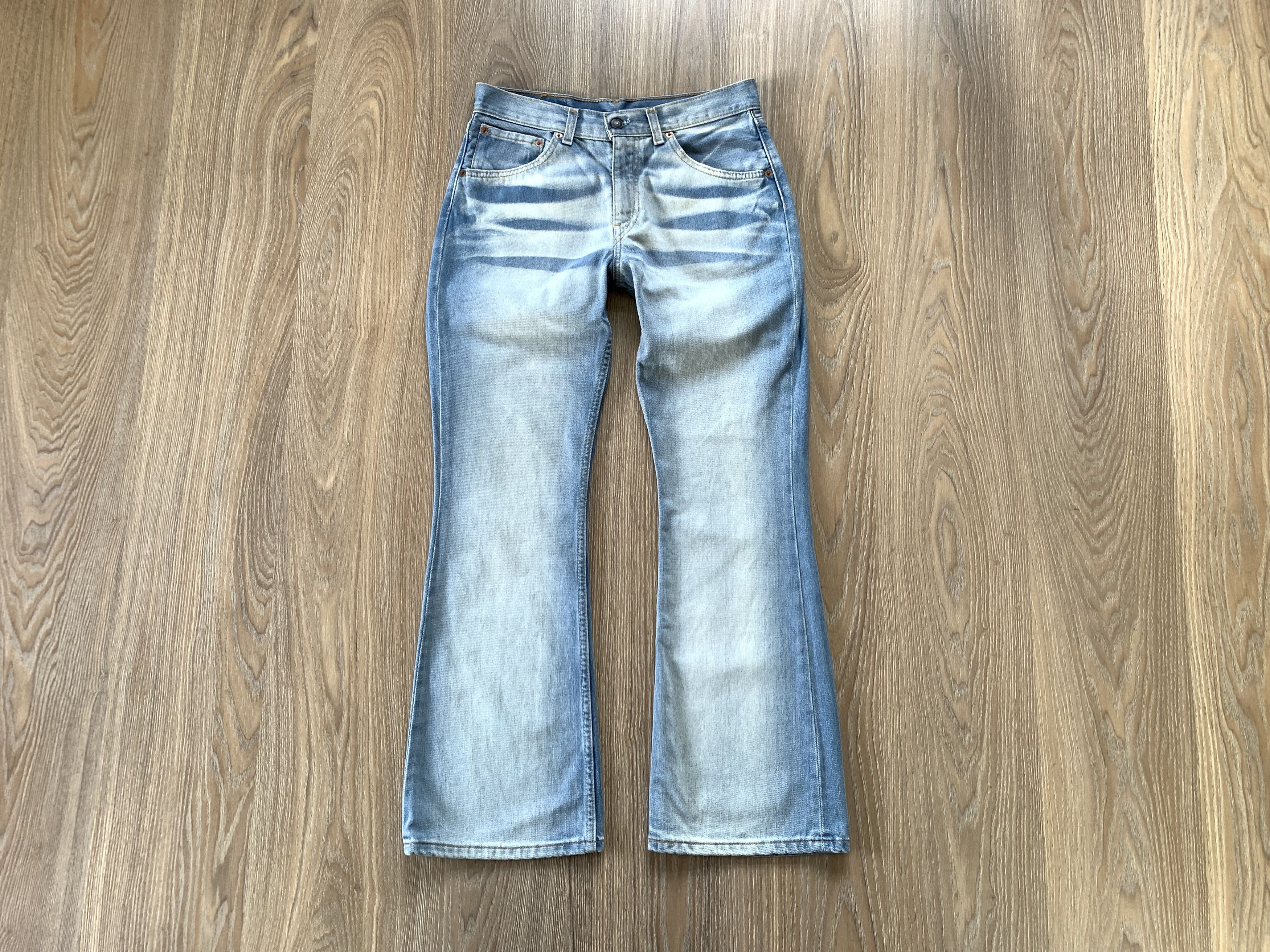 image of Levis 525 Bell-Bottom Denim Jeans in Light Blue, Men's (Size 30)