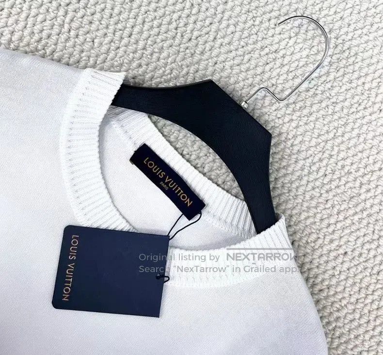 Louis Vuitton Louis Vuitton White Embroidered Knit Tee. Size US XS / EU 42 / 0 - 2 Thumbnail