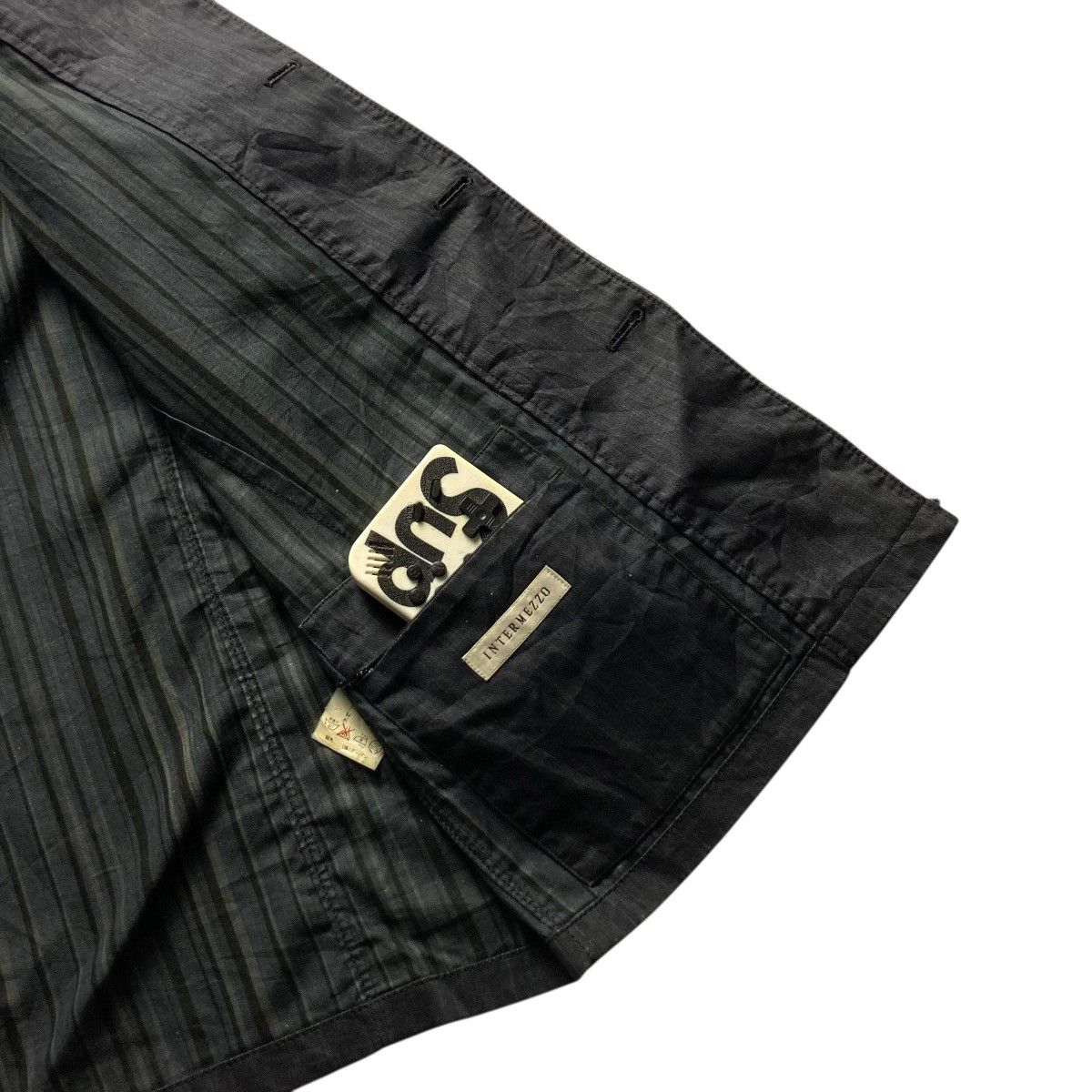 Issey Miyake 🇯🇵 VINTAGE INTERMEZZO BUTTON UP ABSTRACT DENIM CHORE JACKET Size US L / EU 52-54 / 3 - 12 Thumbnail