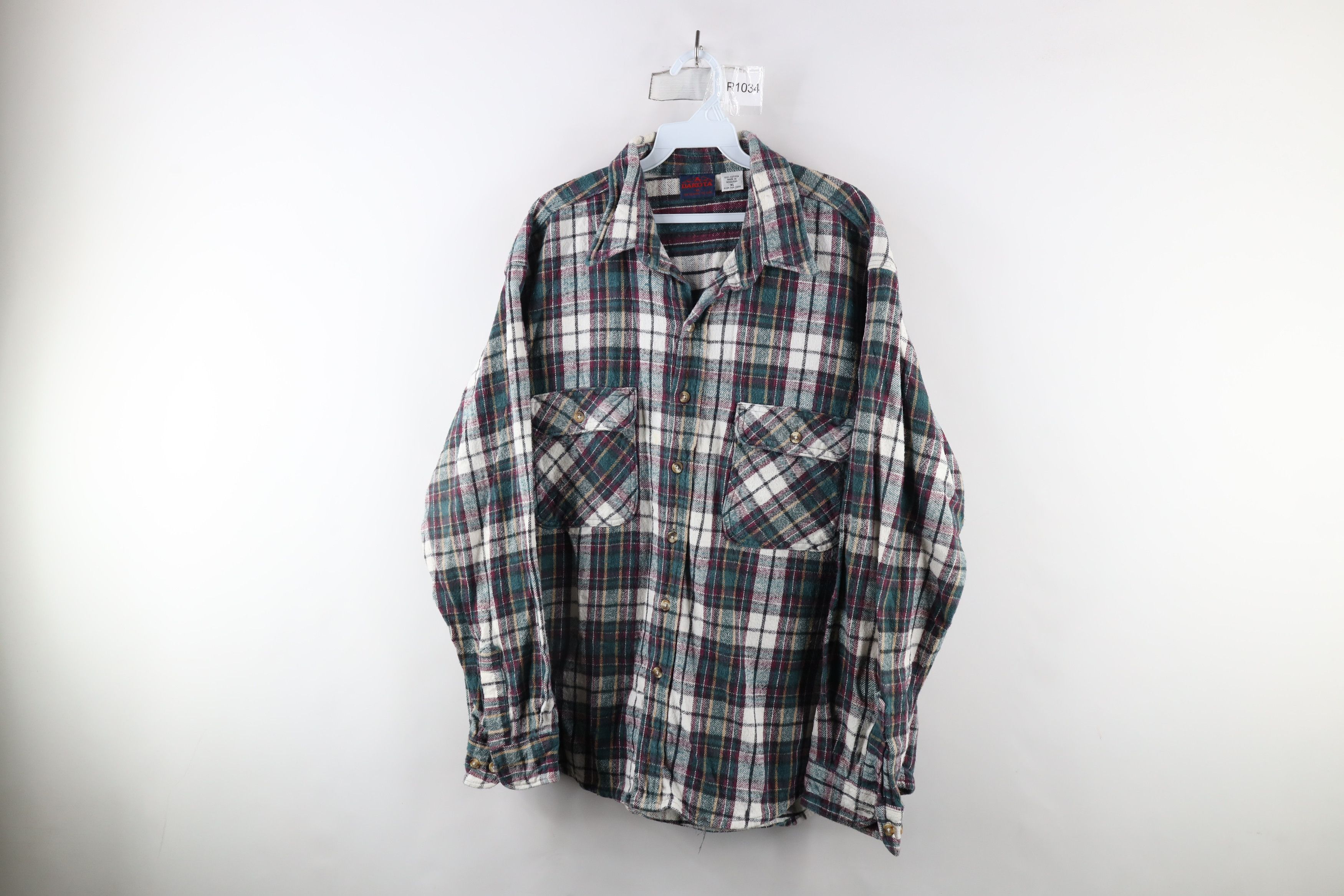 Vintage Vintage 90s Streetwear Heavyweight Flannel Button Shirt Size US XL / EU 56 / 4 - 1 Thumbnail