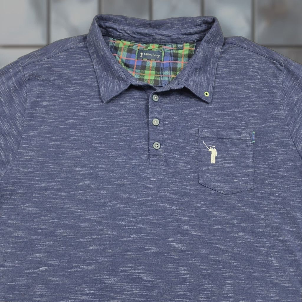 Vintage William Murray Golf Polo Shirt Mens 2XL Blue Graphic Print Polo Shirts Men Regular Short Sleeve Athleisure Golf Size US XXL / EU 58 / 5 - 1 Thumbnail