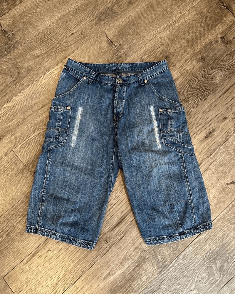 Mossimo × Vintage Vintage Y2K Mossimo Side Pocket Long Denim Shorts - Size 33 Size US 33 - 1 Thumbnail