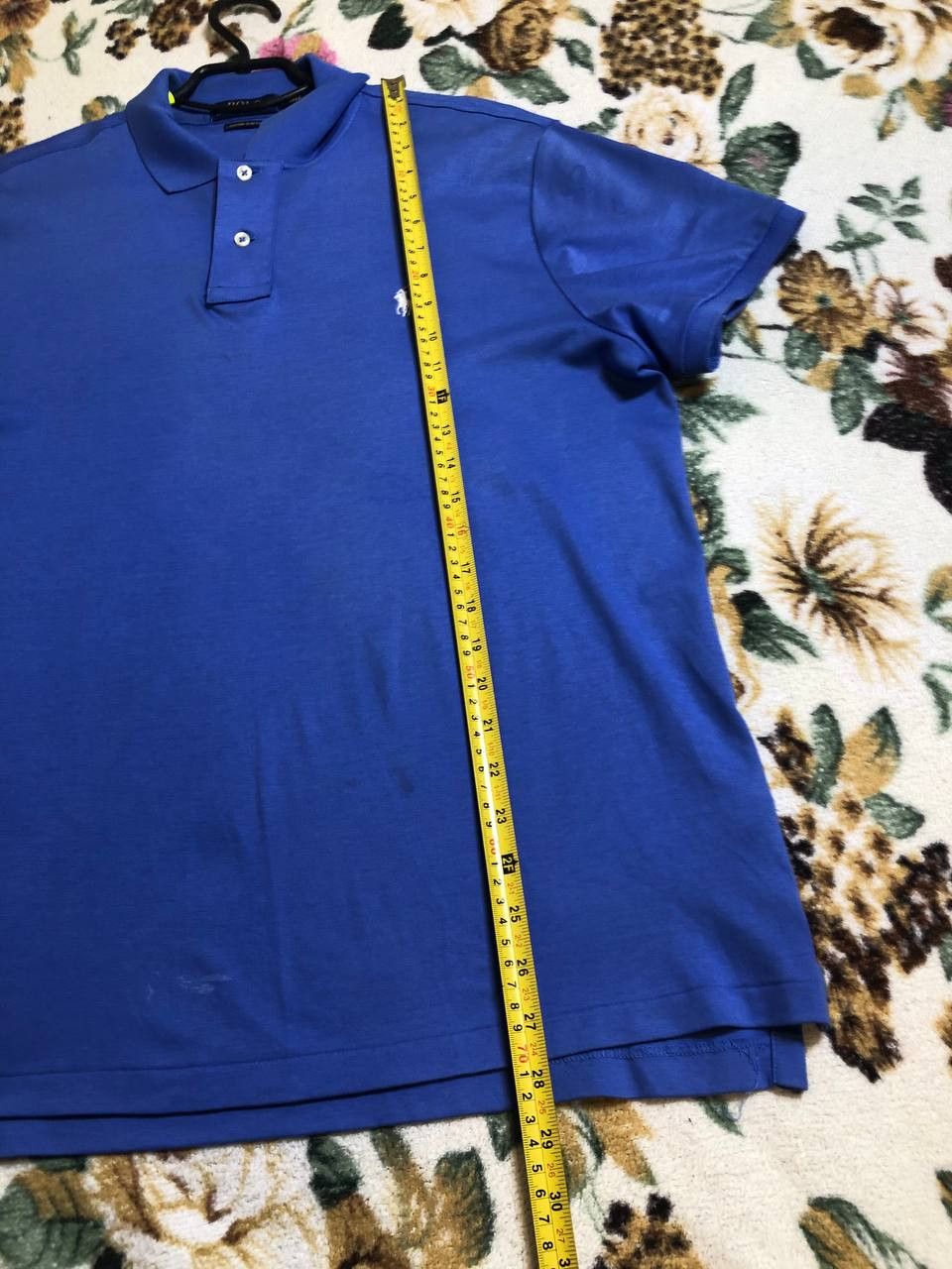 Polo Ralph Lauren Polo Ralph Lauren Blue Custom Slim Fit Interlock Polo Shirt Size US L / EU 52-54 / 3 - 6 Thumbnail
