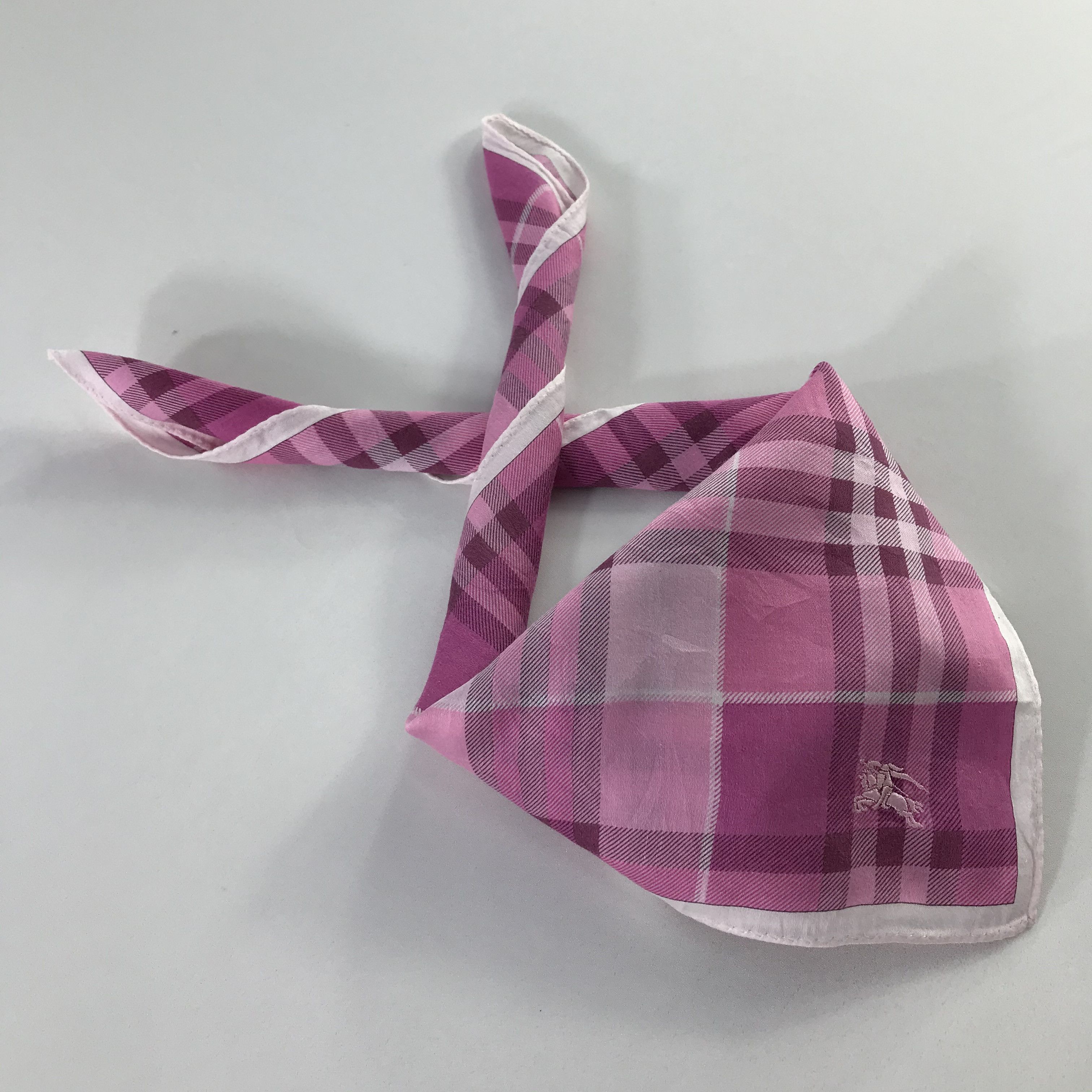 Burberry × Vintage Burberry Bandana / Handkerchief / Neckerchief - S833 Size ONE SIZE - 4 Thumbnail