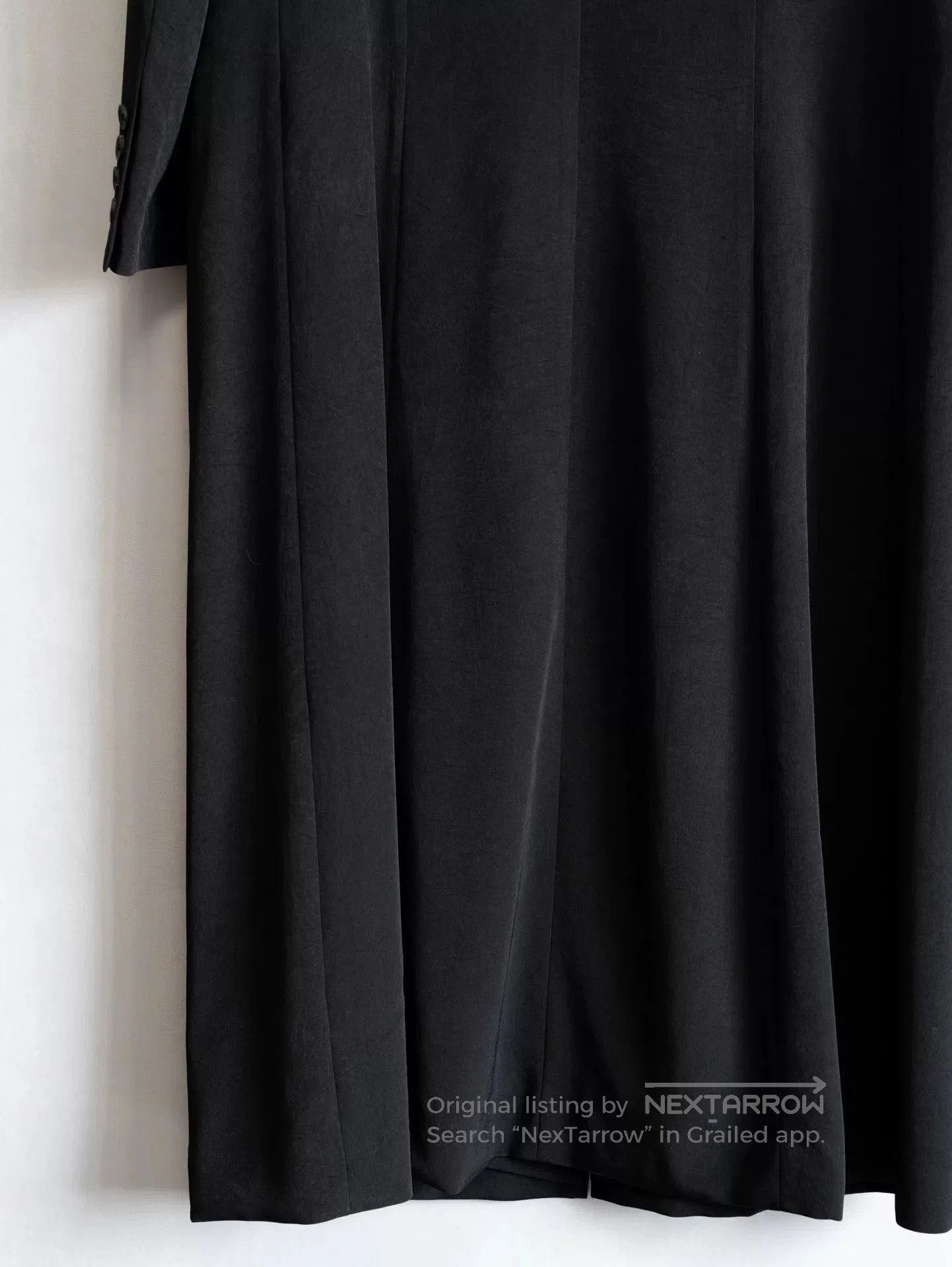 Yohji Yamamoto elegant black tailcoat with pleated design. Size M / US 6-8 / IT 42-44 - 7 Thumbnail