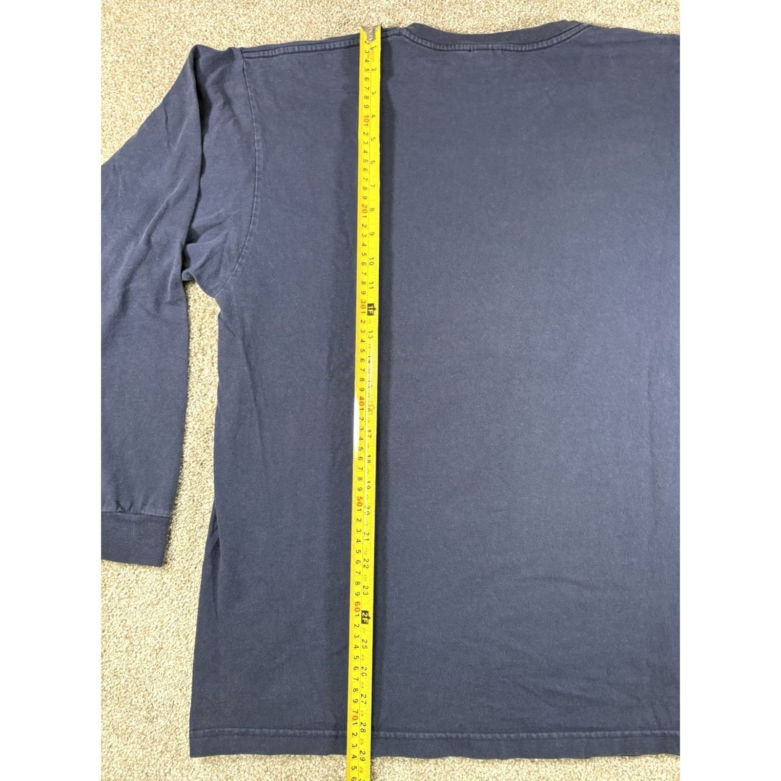 Chaps VINTAGE Chaps Ralph Lauren Long Sleeve Shirt Navy Fall Leaf Graphic XL Men Crew Neck Cotton T-Shirt 90s USA Retro Size US XL / EU 56 / 4 - 5 Thumbnail