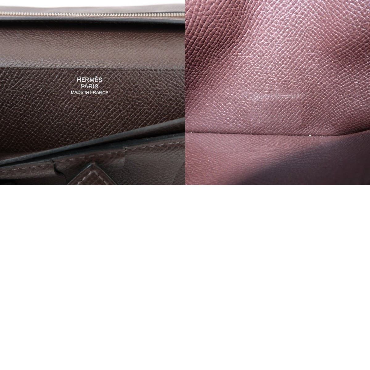Hermes Hermes Barn Soufflet Long Wallet Epsom Leather Brown Size ONE SIZE - 8 Thumbnail