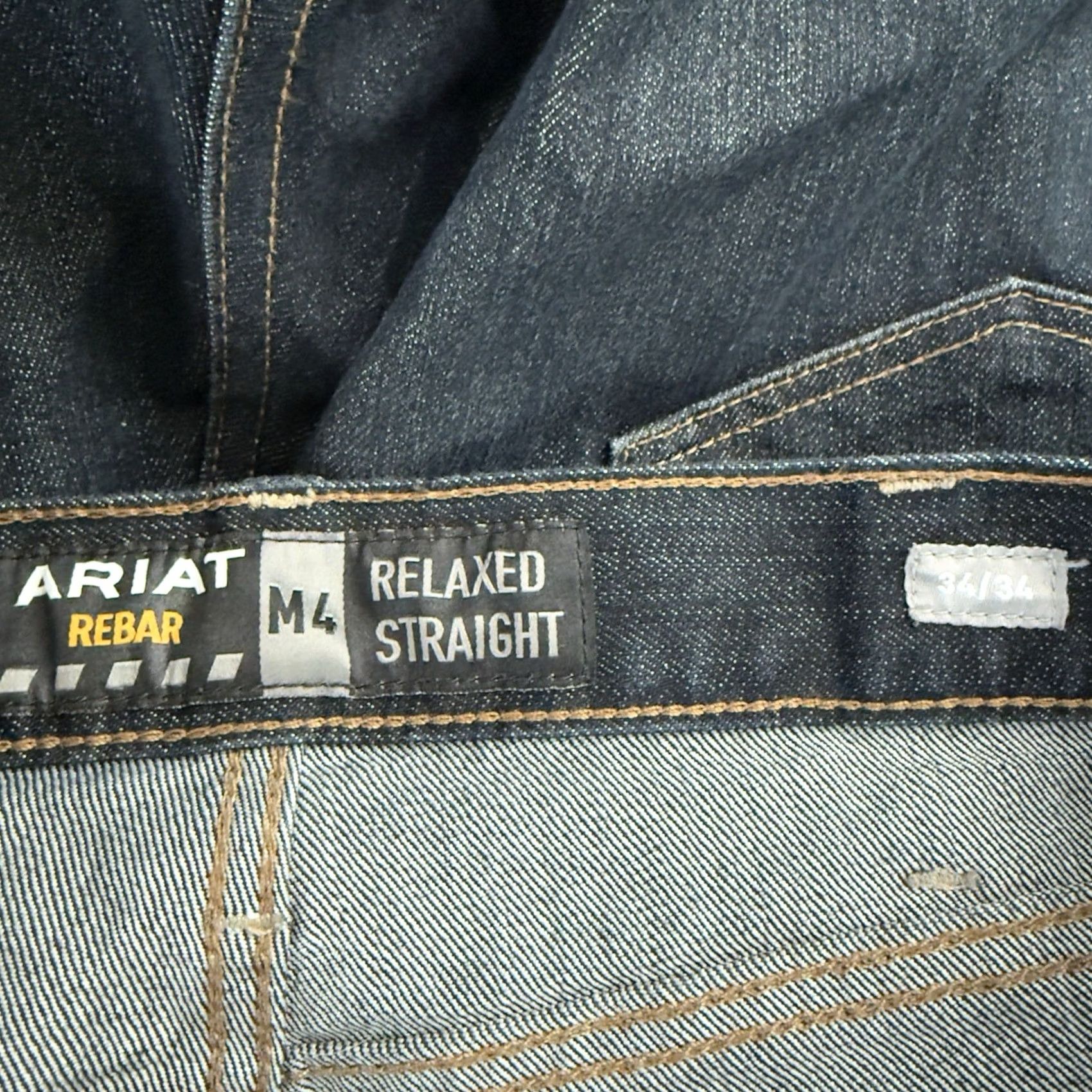 Ariat Ariat Jeans M4 Rebar Relaxed Straight Blue Mens 34x34 Blue Jeans Mens Size US 34 / EU 50 - 4 Thumbnail
