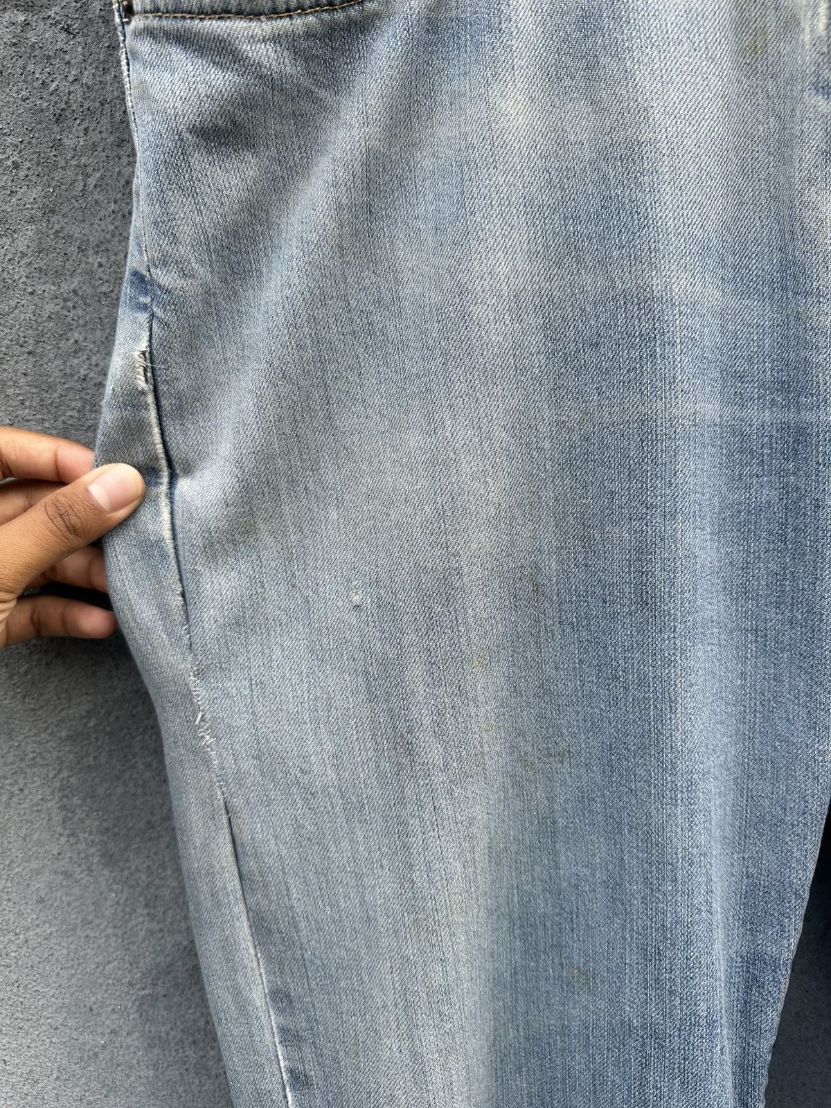 Edwin 👹Vintage Edwin 408 Soft-Flex THRASHED Baggy Jeans Size US 33 - 14 Thumbnail