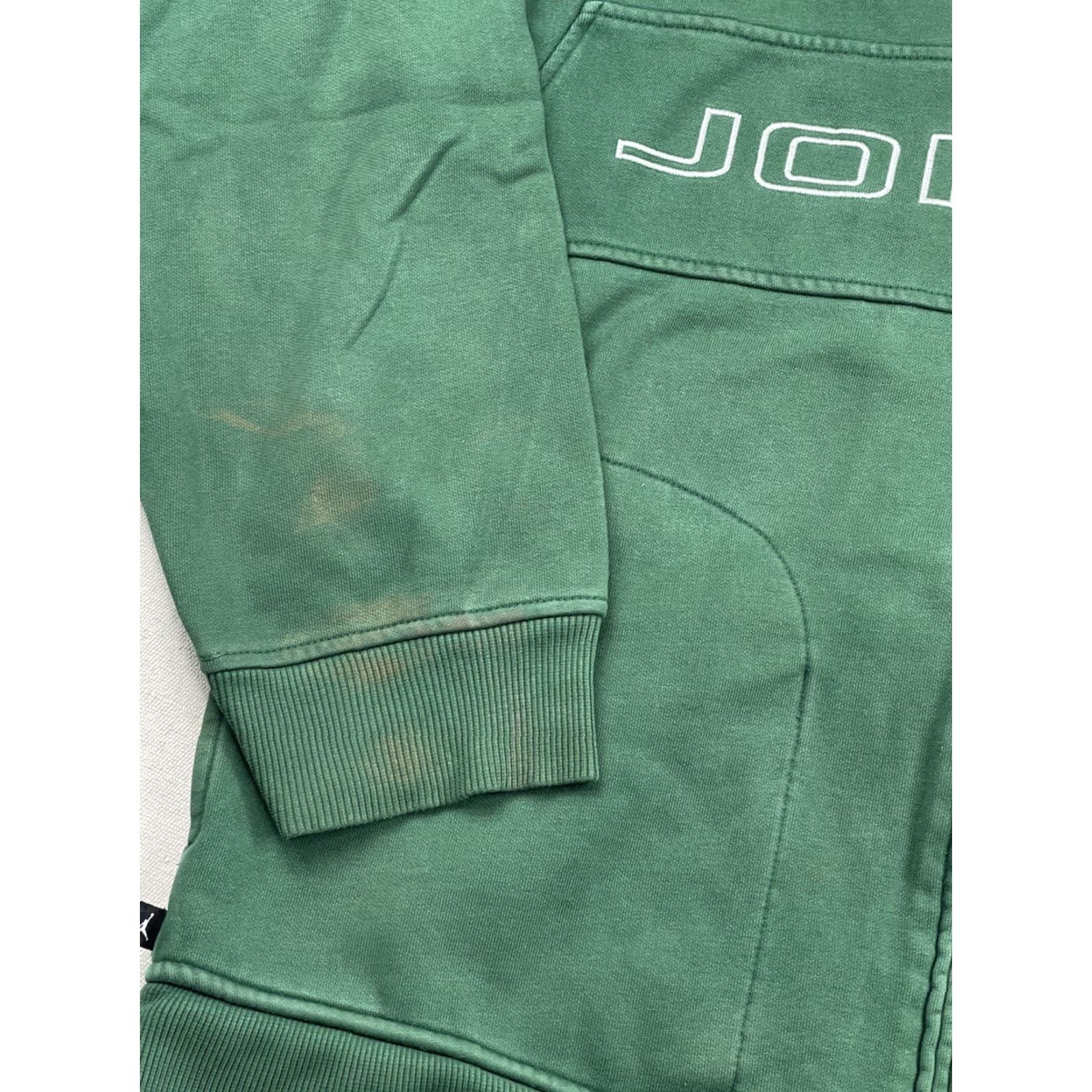 Jordan Brand VINTAGE Air Jordan Hoodie Full Zip Sweatshirt Jacket Men L Nike Vtg Y2K Heavy Thick Green Embroidered Size US L / EU 52-54 / 3 - 5 Thumbnail