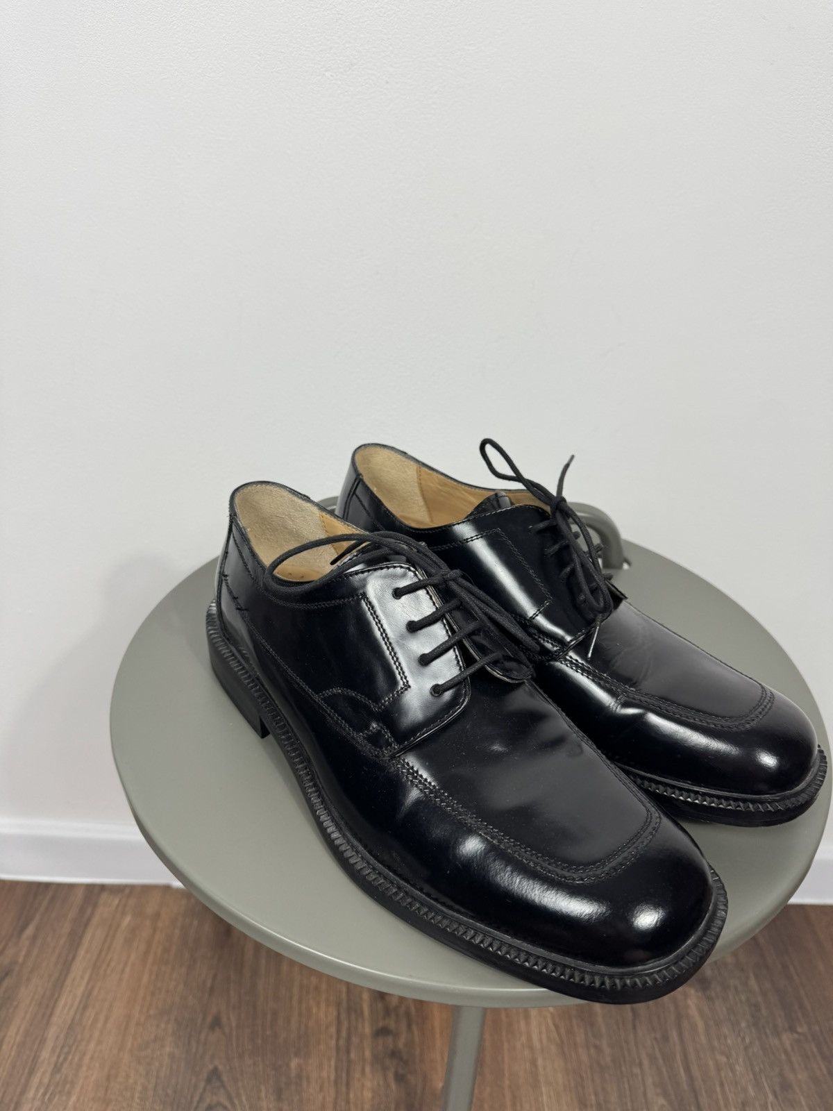 Other Black Leather Derby Shoes Men’s US 11 Apron Toe Classic Size US 11 / EU 44 - 2 Thumbnail