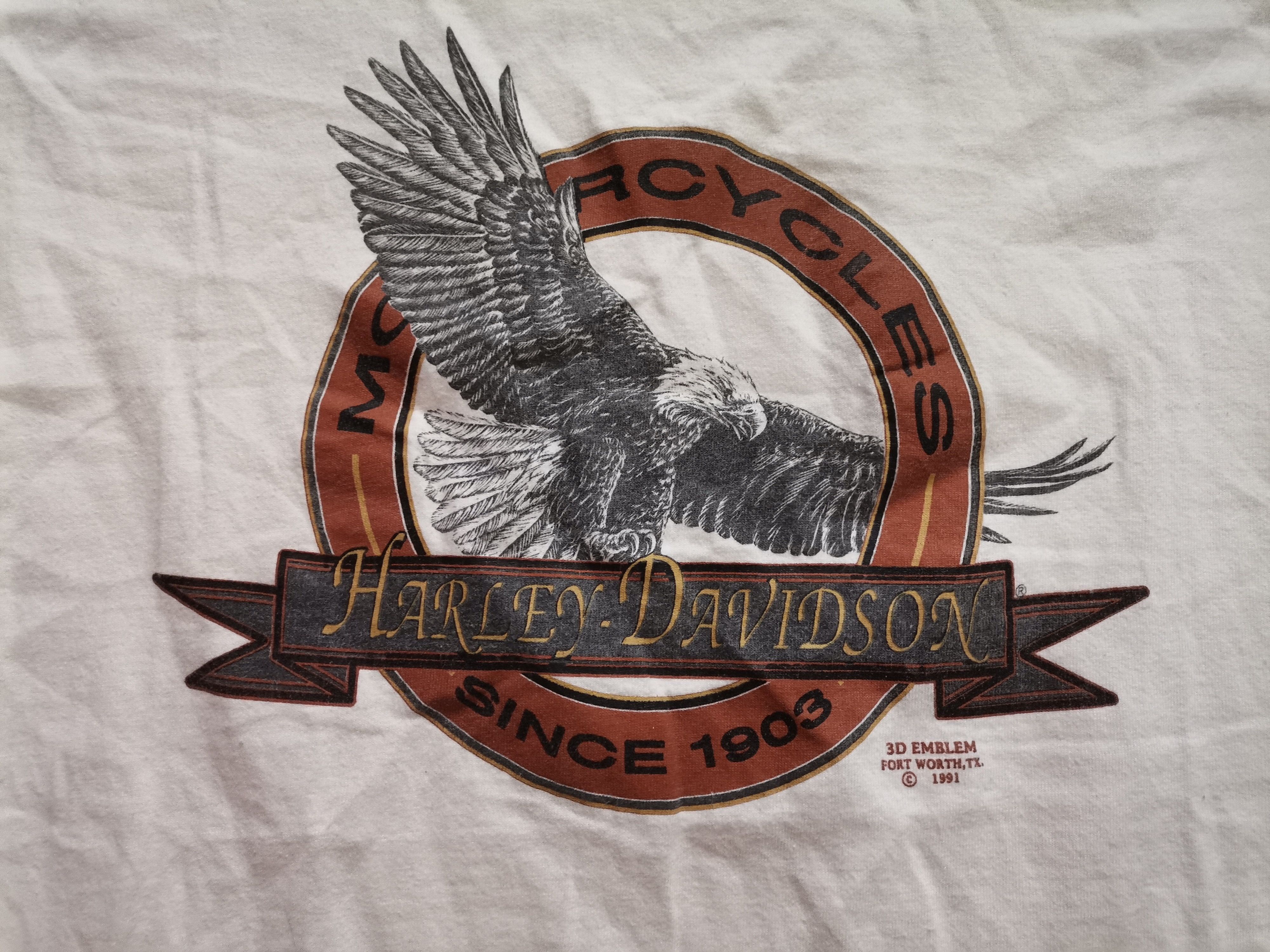 Harley Davidson × Vintage Vintage Harley-Davidson 1991 3D Emblem Tee Size US XL / EU 56 / 4 - 2 Thumbnail