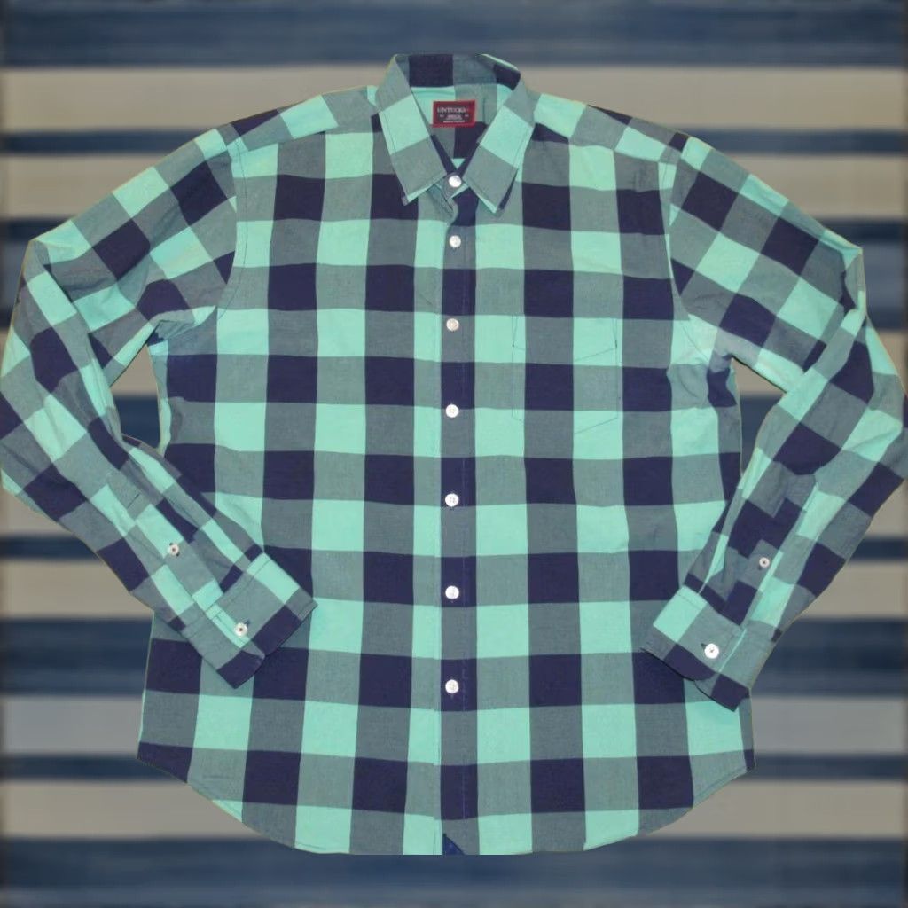 UNTUCKit UNTUCKIT Blue Green Long Sleeve Button Down Shirt Medium M Mens Shirt Size US M / EU 48-50 / 2 - 1 Thumbnail
