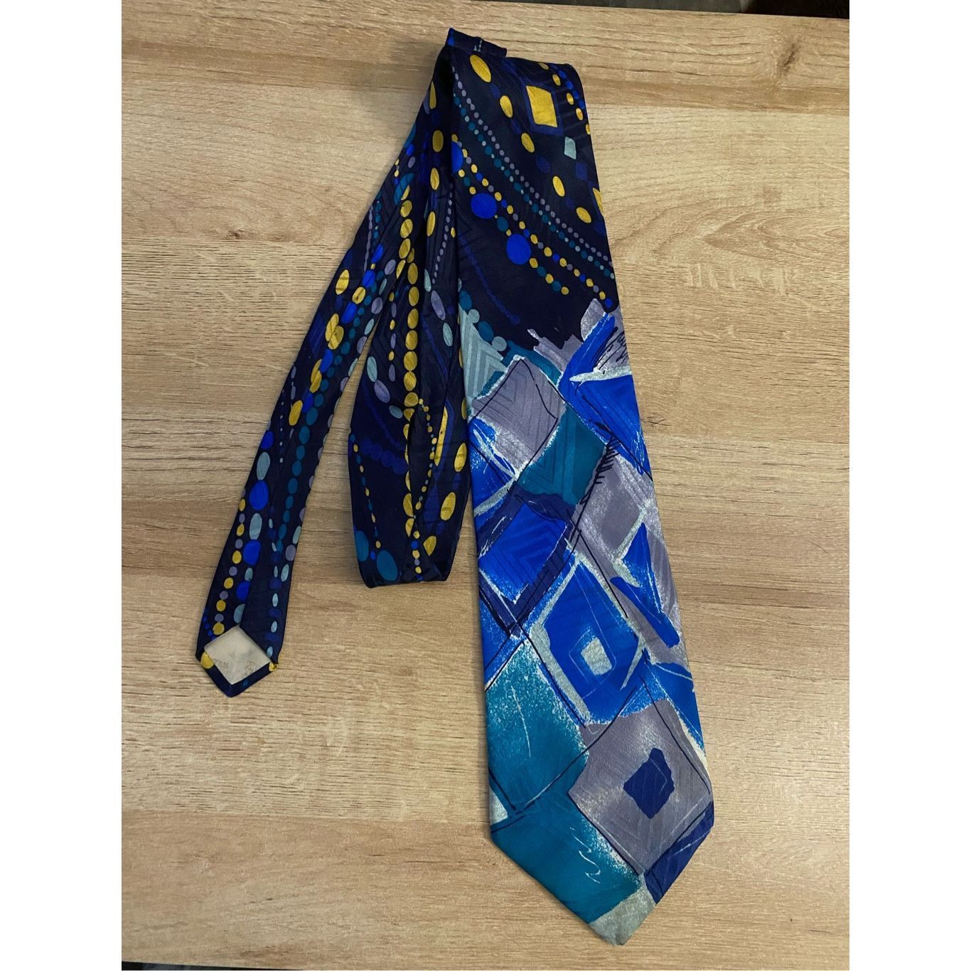 Lanvin Lanvin Blue Abstract 100% Silk Tie, MSRP $196 Size ONE SIZE - 2 Thumbnail