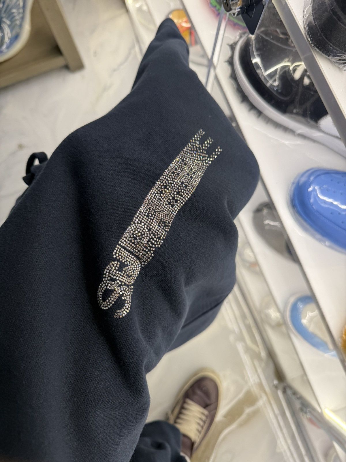 Supreme Navy blue with white crystal hoodie size large Size US L / EU 52-54 / 3 - 6 Thumbnail
