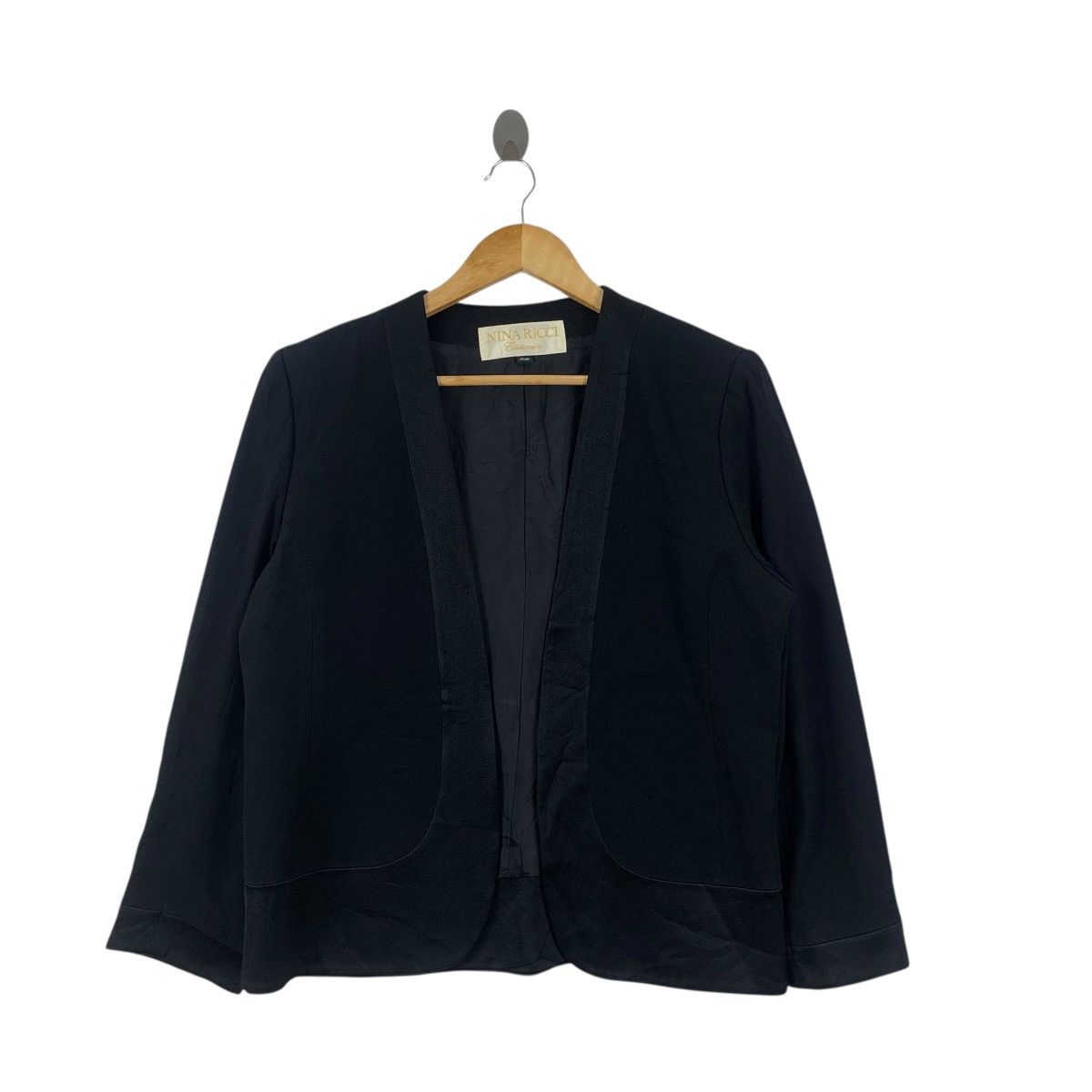 Nina Ricci Vintage 80’ NINA RICCI CEREMONIE Collection Black Blazer Size M / US 6-8 / IT 42-44 - 3 Thumbnail