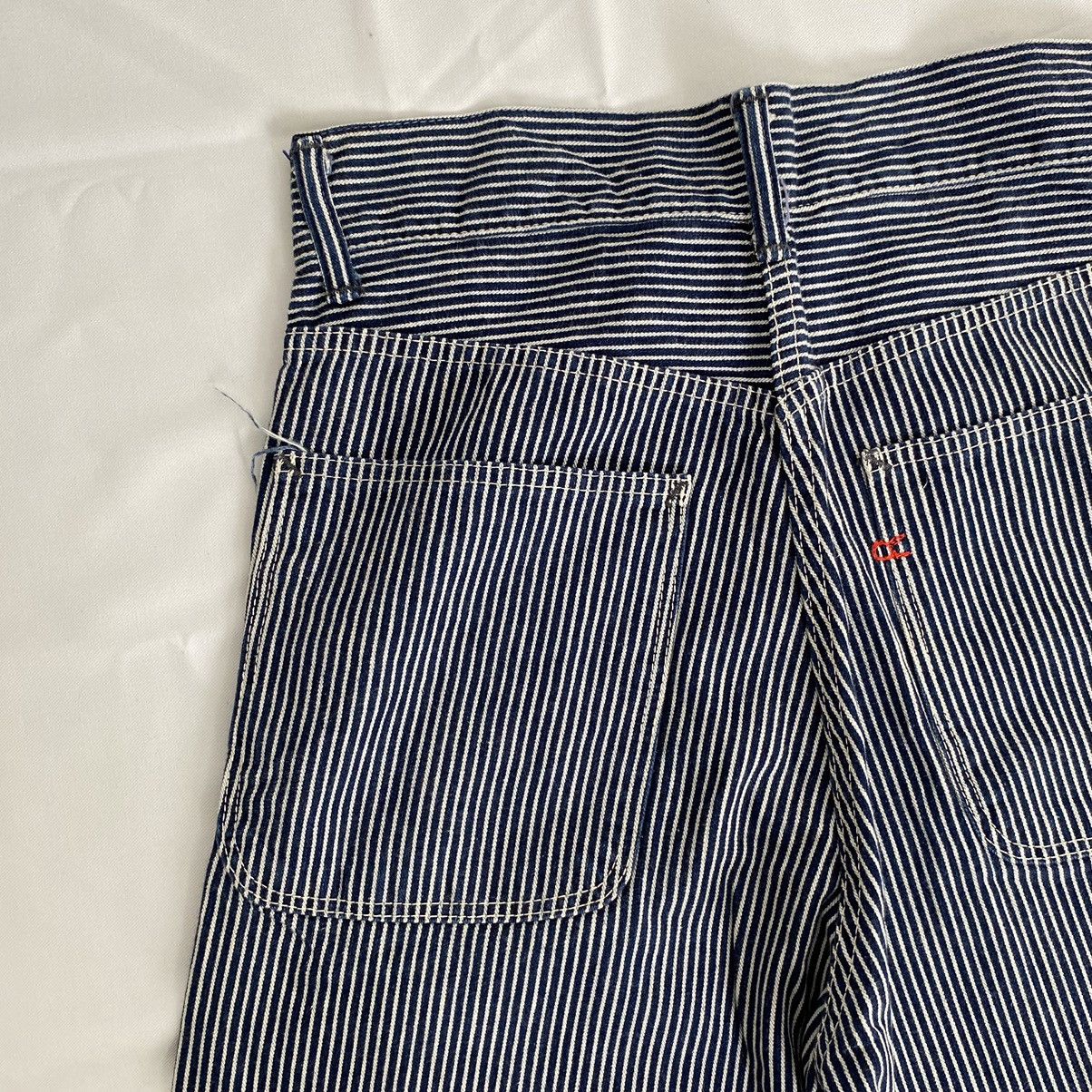 45rpm VTG 45rpm Blue Cafe Hickory Striped Workwear Denim Jeans Size US 27 - 16 Thumbnail