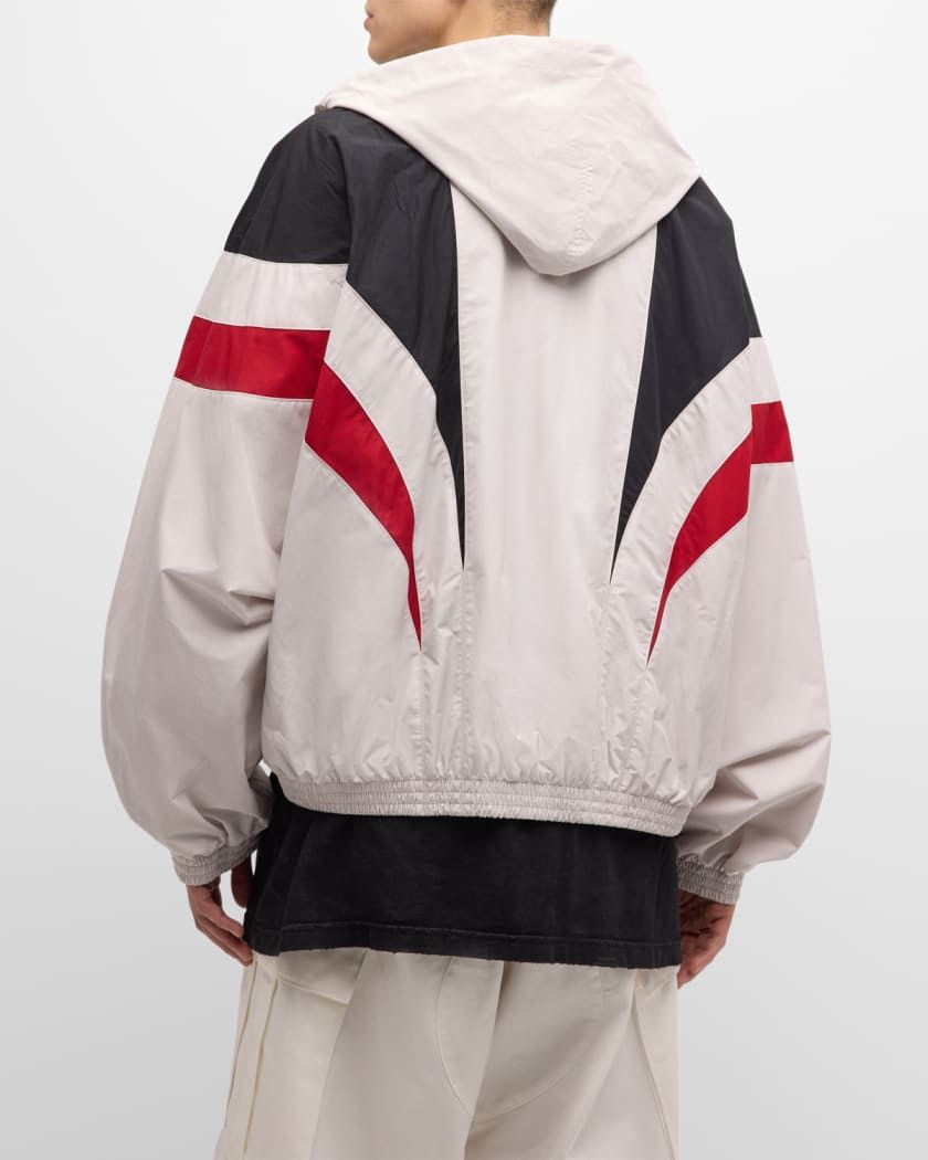 Balenciaga Lightweight Hooded Tracksuit Jacket in White Size US XL / EU 56 / 4 - 5 Thumbnail
