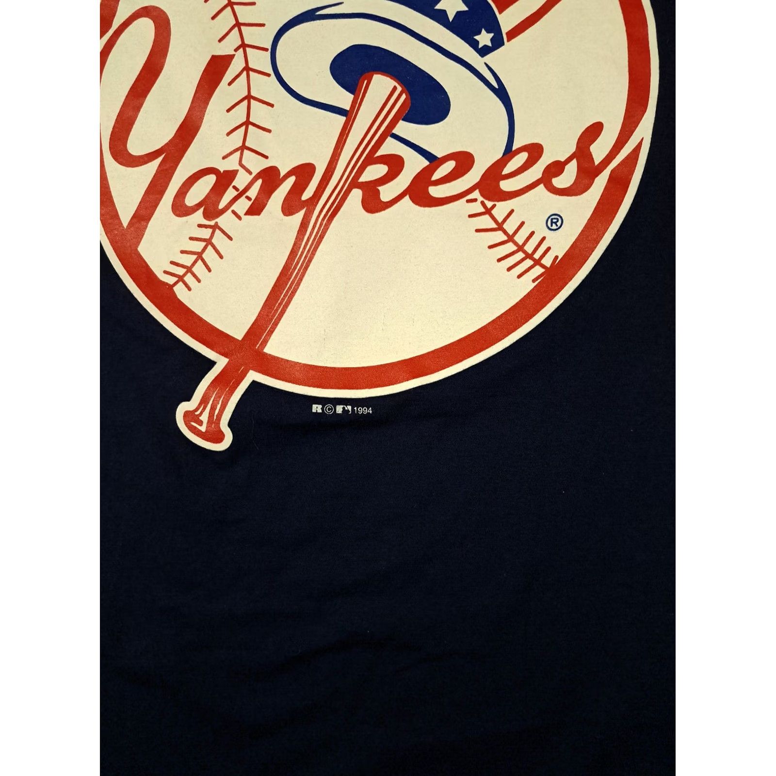 Vintage VINTAGE Yankees T-Shirt Russell USA Made Single Stitch 1994 Large Blue Mens Short Sleeve Stitch Graphic Yankees Shirt Mens US Flag Size US L / EU 52-54 / 3 - 4 Thumbnail