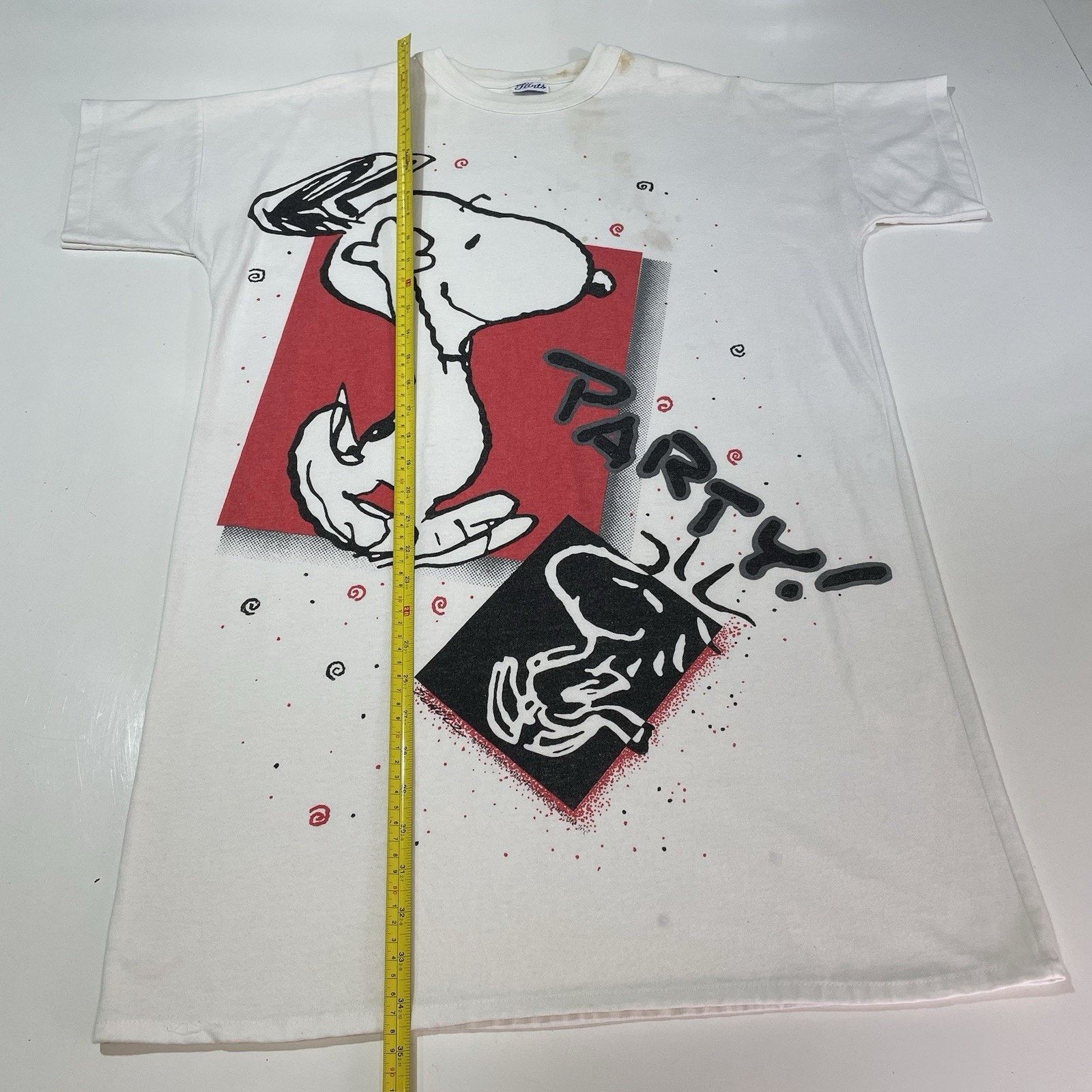 Sartoria Partenopea VTG 1985 Flirts Snoopy Woodstock PARTY Single Stitch T-Shirt Size US XL / EU 56 / 4 - 2 Thumbnail