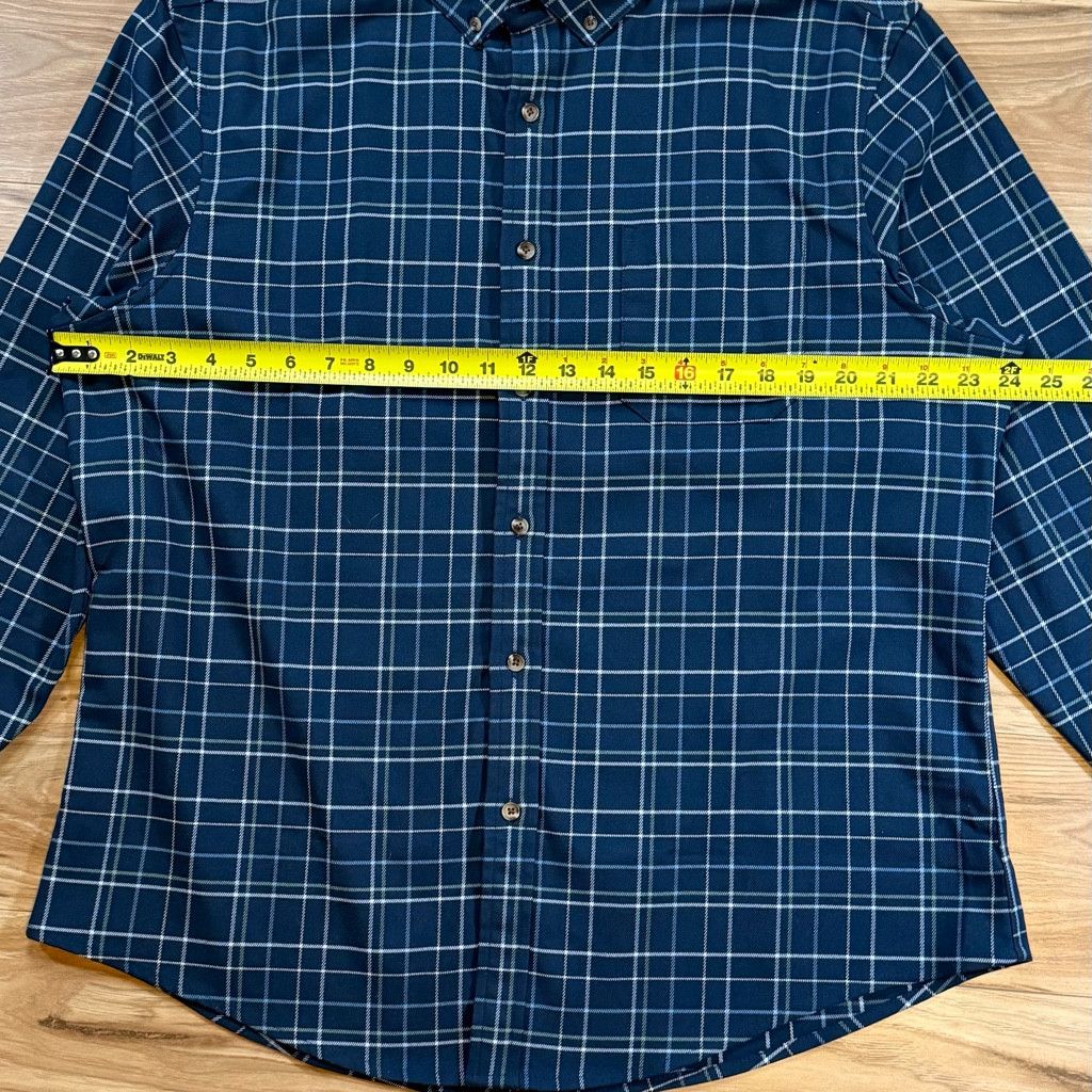 No Fear Mizzen+Main Men’s L Classic Blue Plaid Performance Shirt Size US L / EU 52-54 / 3 - 5 Thumbnail