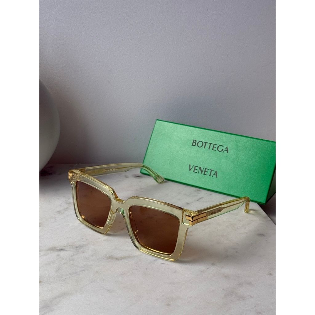 Bottega Veneta NEW Bottega Veneta BV1005S Clear Gold Sunglasses Size ONE SIZE - 4 Thumbnail