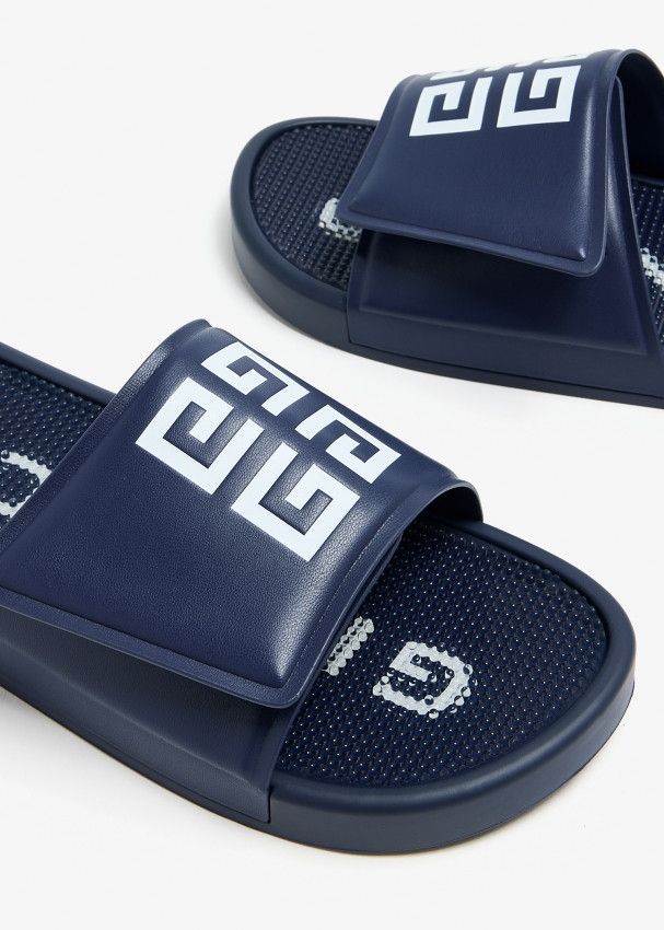 Givenchy o1srvl11e1024 Slide Flat Sandals in Navy Size US 8 / EU 41 - 2 Thumbnail