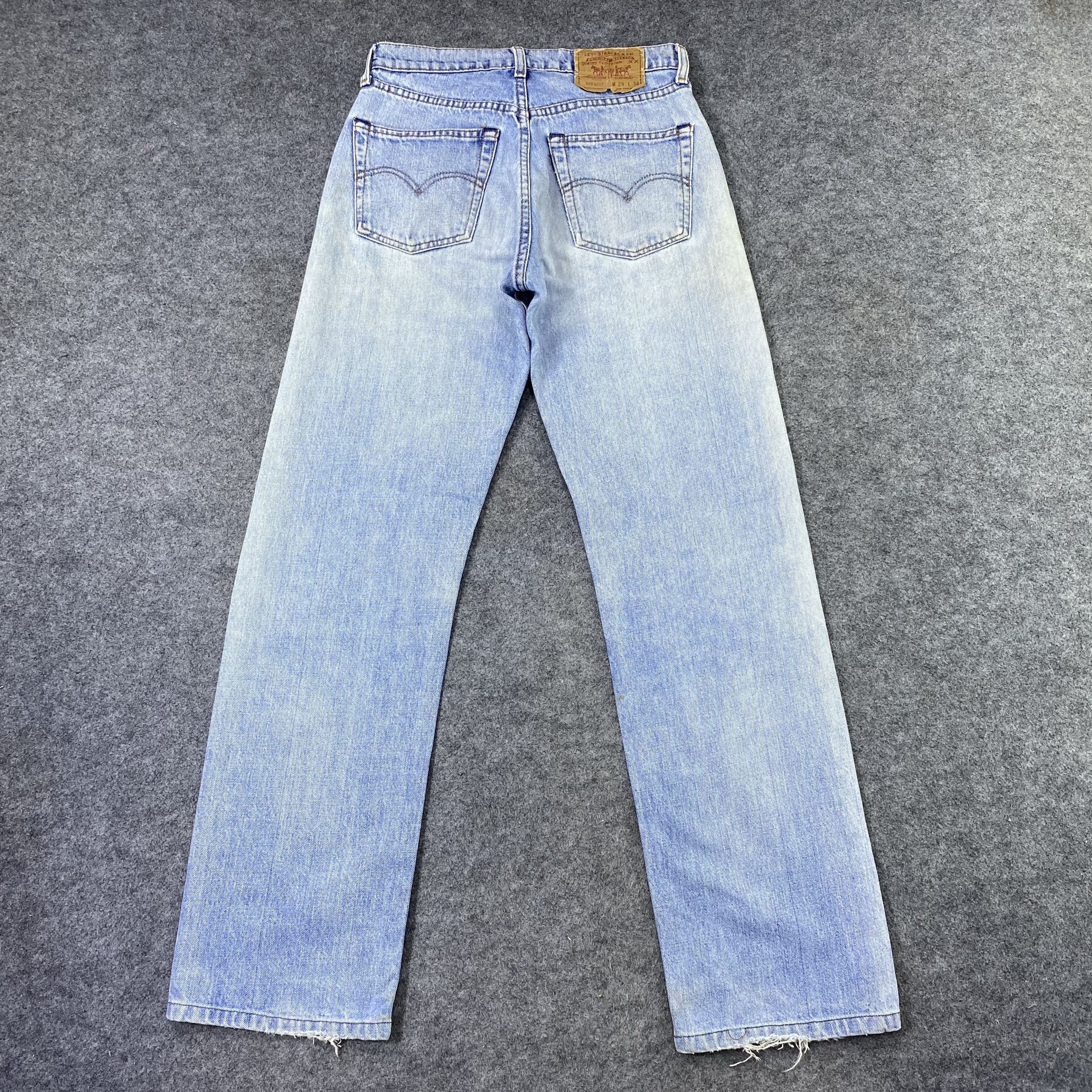 Jean × Levi's × Vintage Vintage Levis 509-0217 Distressed Bue Wash Jeans-J1186 Size US 29 - 4 Thumbnail